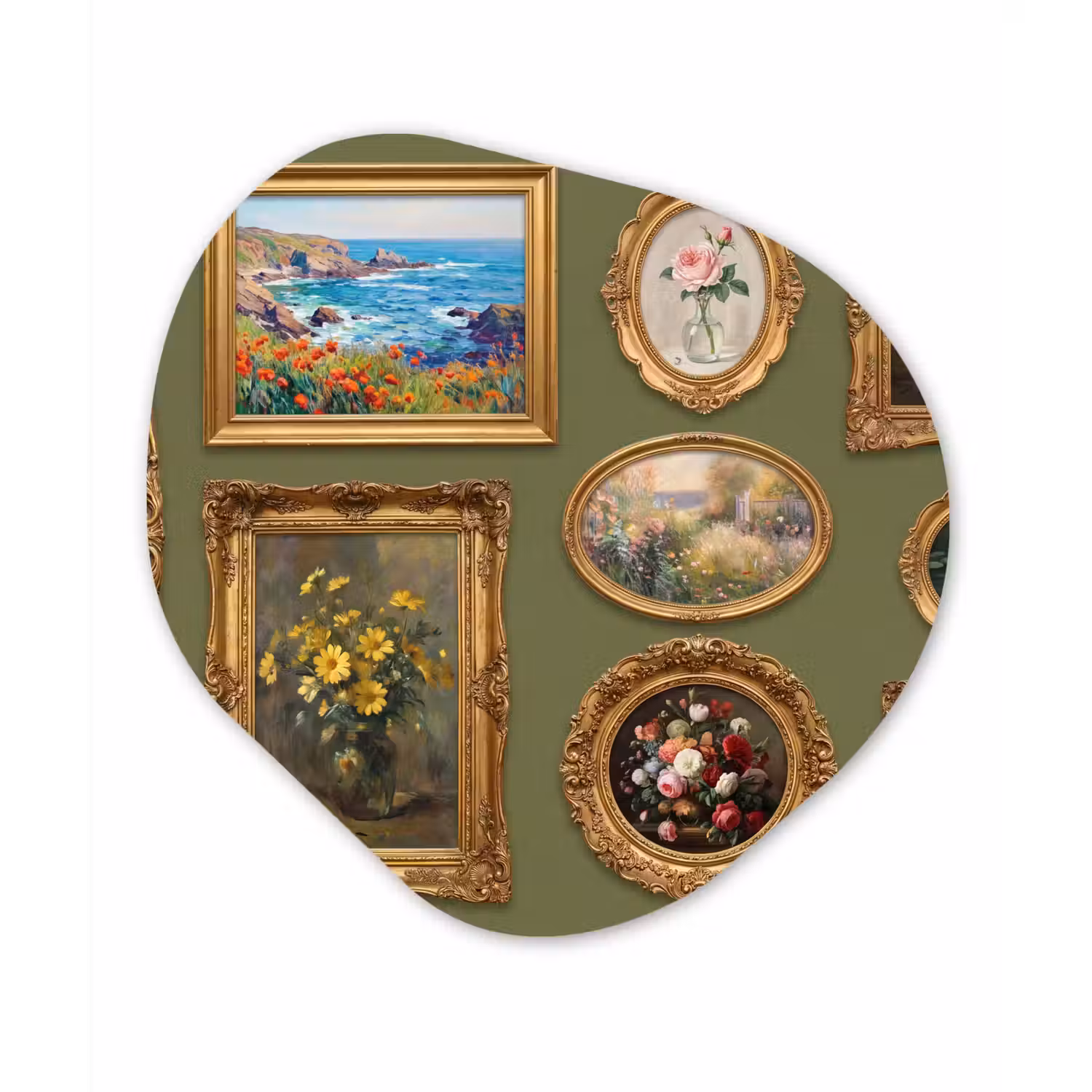 Hert - Bos - Natuur - Klassiek - Dieren Wandcirkel Organisch Forex 3mm klein -3d