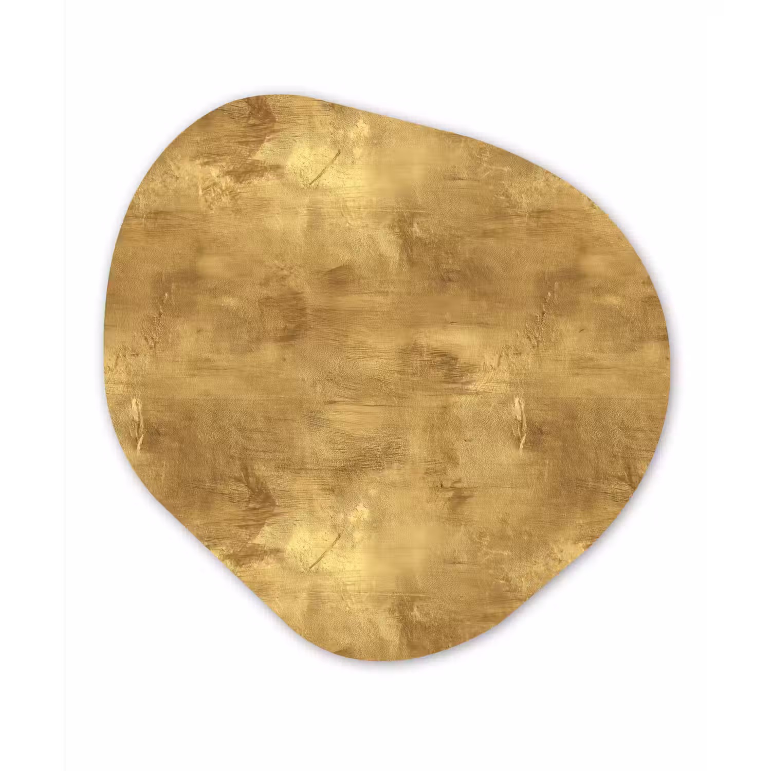 Industrieel - Textuur - Goud Wandcirkel Organisch Forex 3mm klein 629 -3d