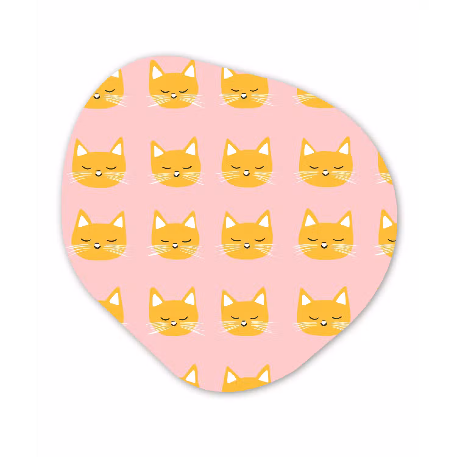 Katten - Patroon - Roze Wandcirkel Organisch Forex 3mm klein 629 -3d