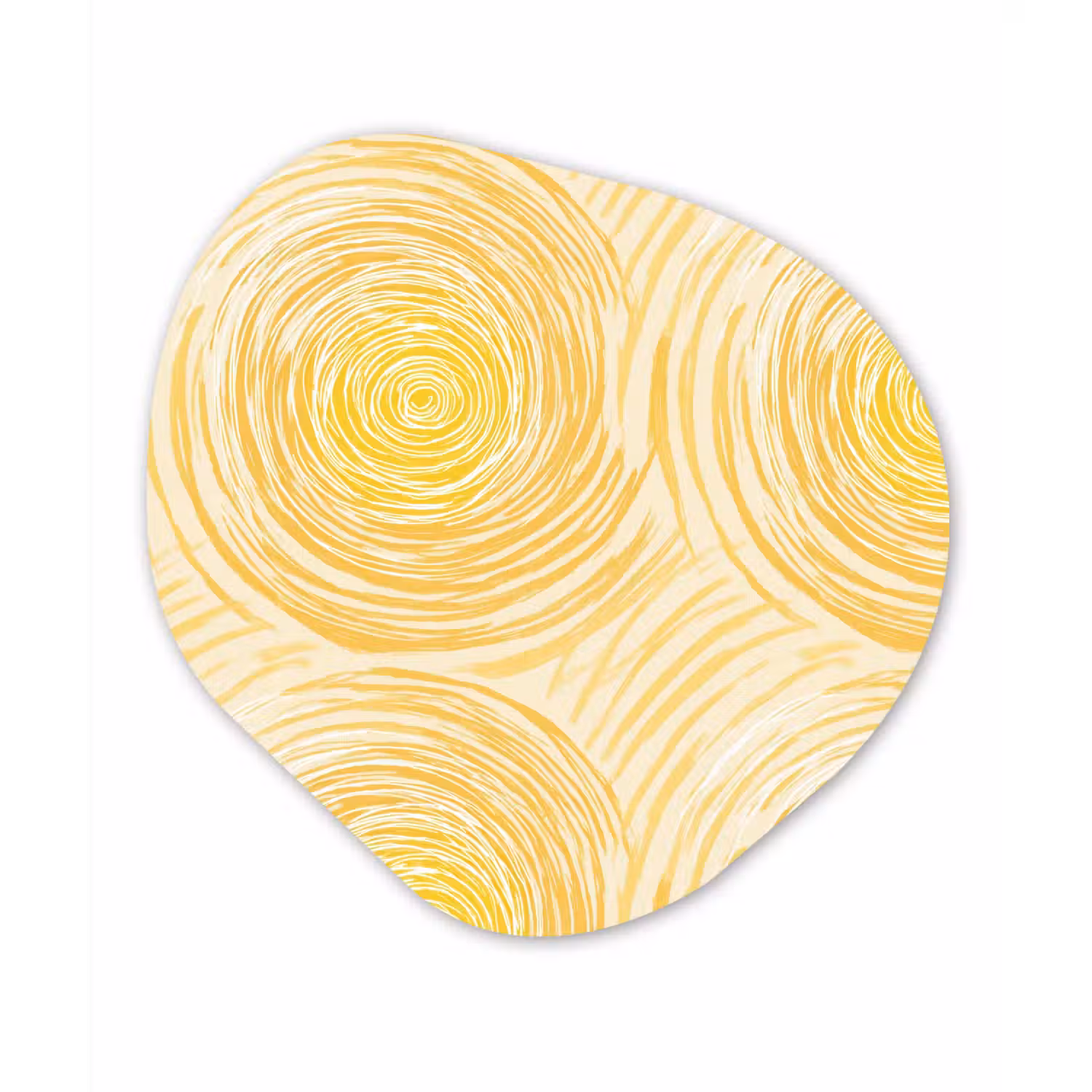 Cirkels - Abstract - Artistiek - Geel Wandcirkel Organisch Forex 3mm klein 629 -3d