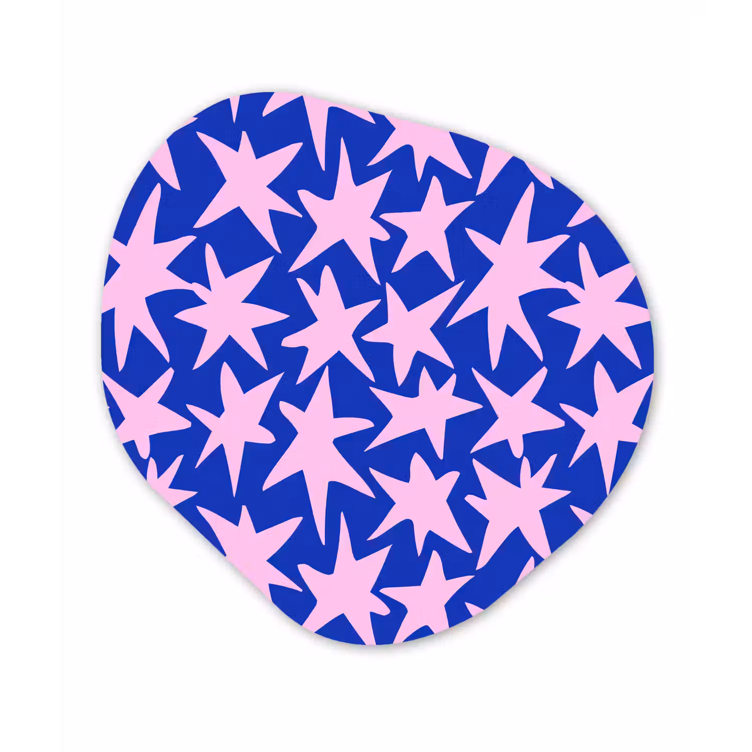 Modern - Sterren - Blauw Wandcirkel Organisch Forex 3mm klein 629 -3d