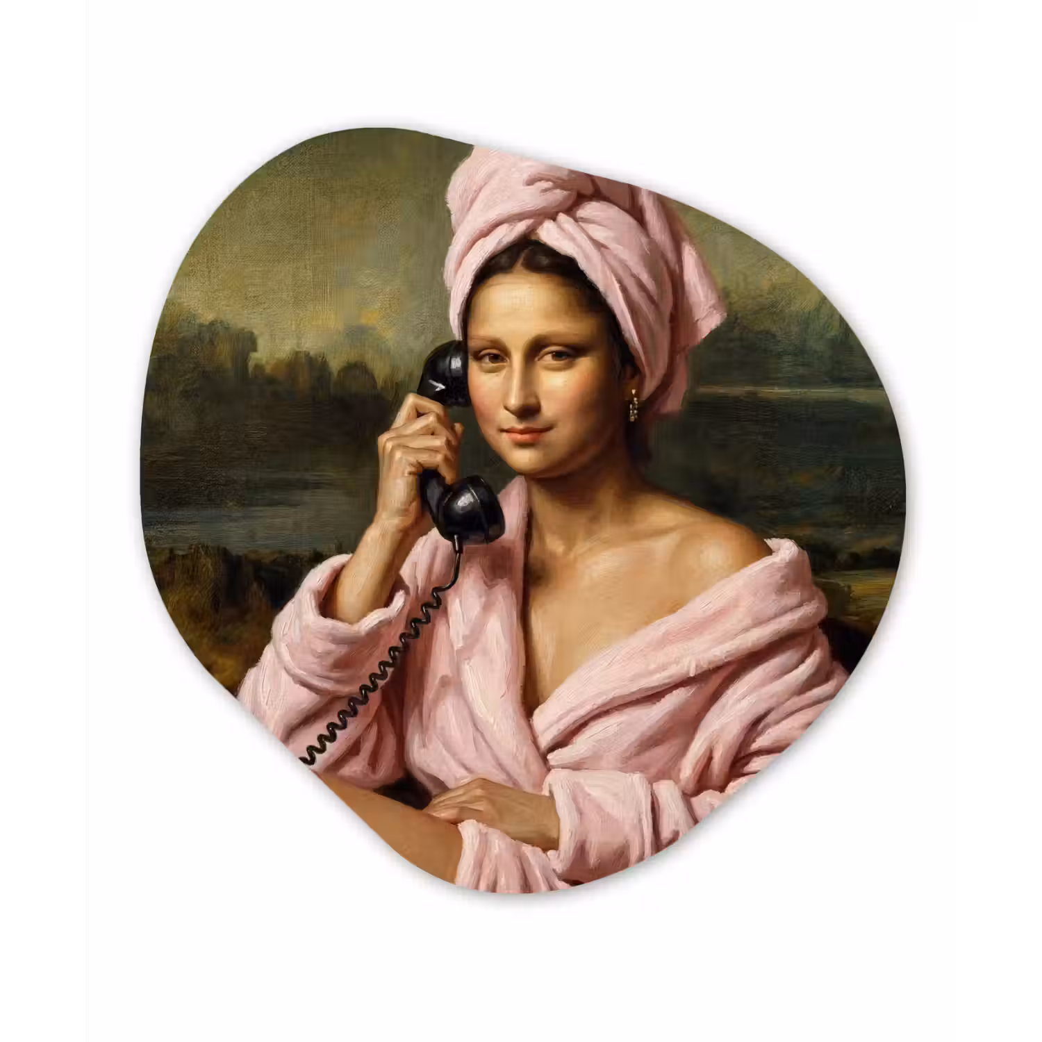 Mona - Klassiek - Roze Wandcirkel Organisch Forex 3mm klein -3d