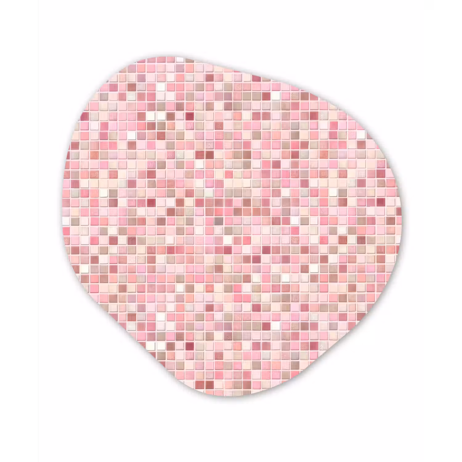 Mozaïek - Patroon - Roze Wandcirkel Organisch Forex 3mm klein 629 -3d