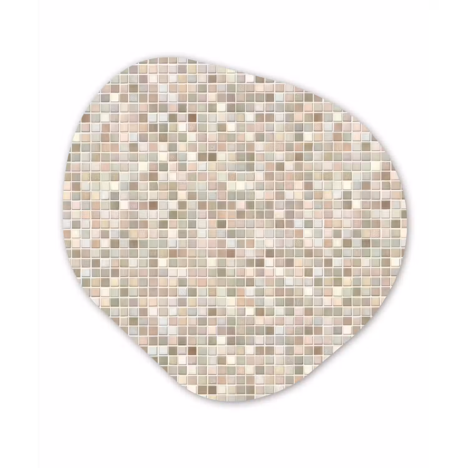 Mozaïek - Patroon- Taupe Wandcirkel Organisch Forex 3mm klein 629 -3d