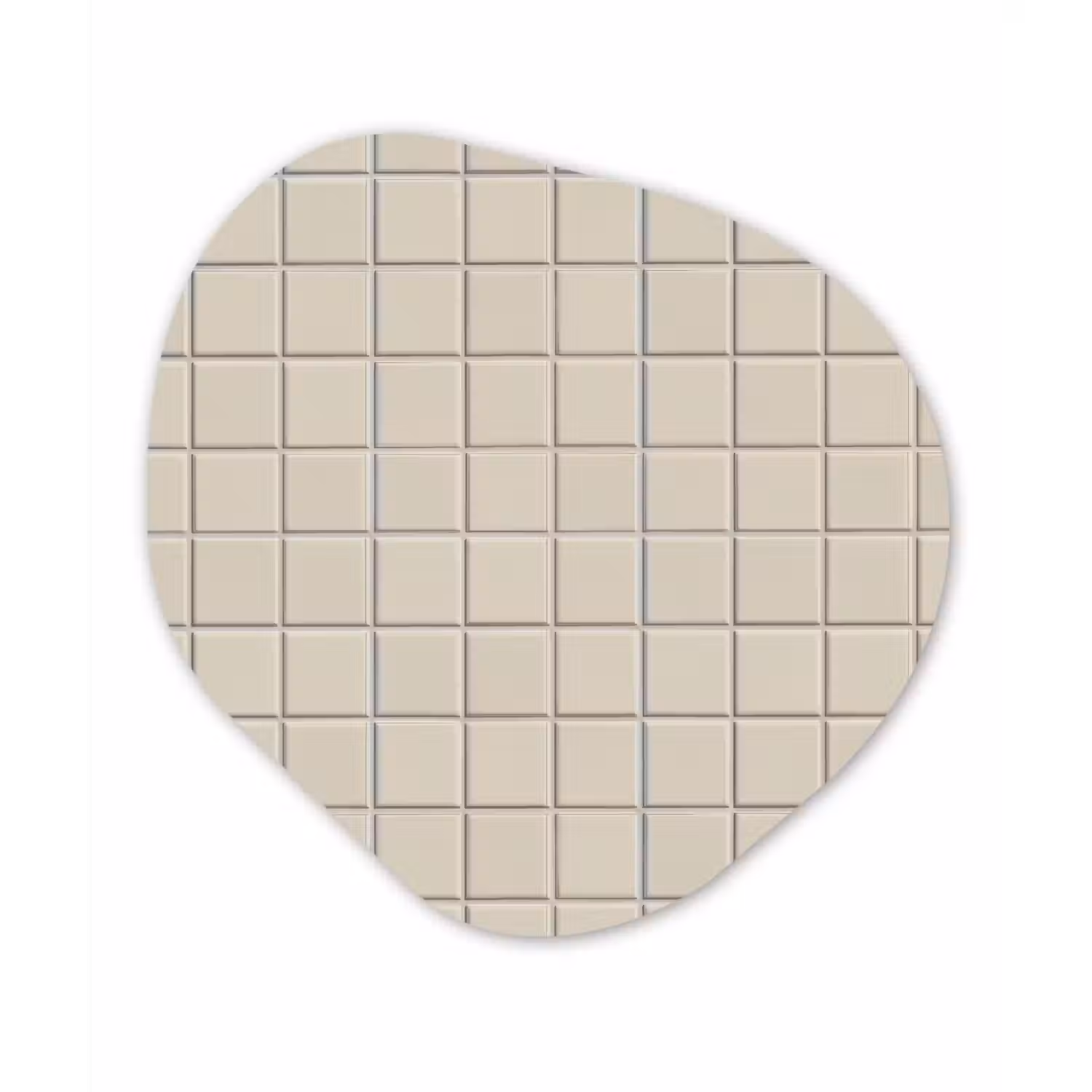 Patroon - Tegels - Taupe Wandcirkel Organisch Forex 3mm klein 629 -3d