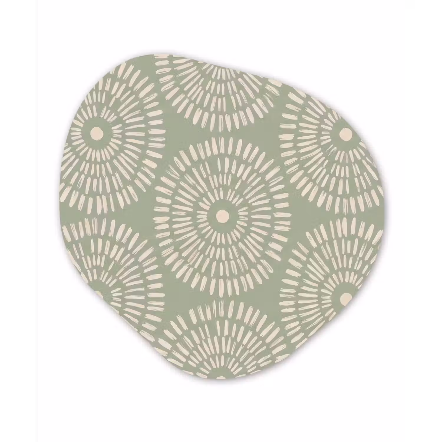 Patroon - Cirkels - Abstract - Modern - Groen Wandcirkel Organisch Forex 3mm klein -3d
