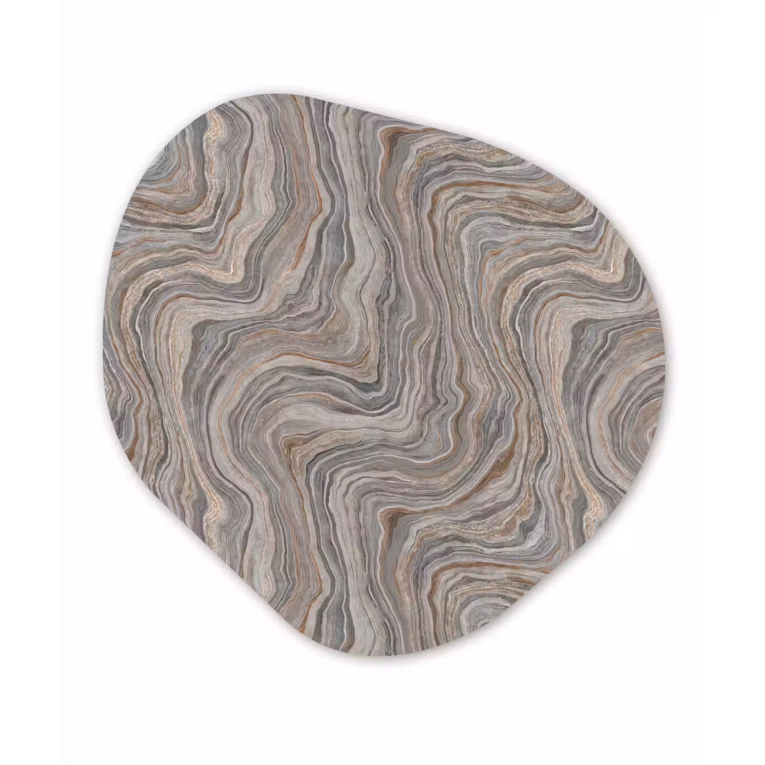 Patroon - Textuur - Grijs Wandcirkel Organisch Forex 3mm klein 629 -3d