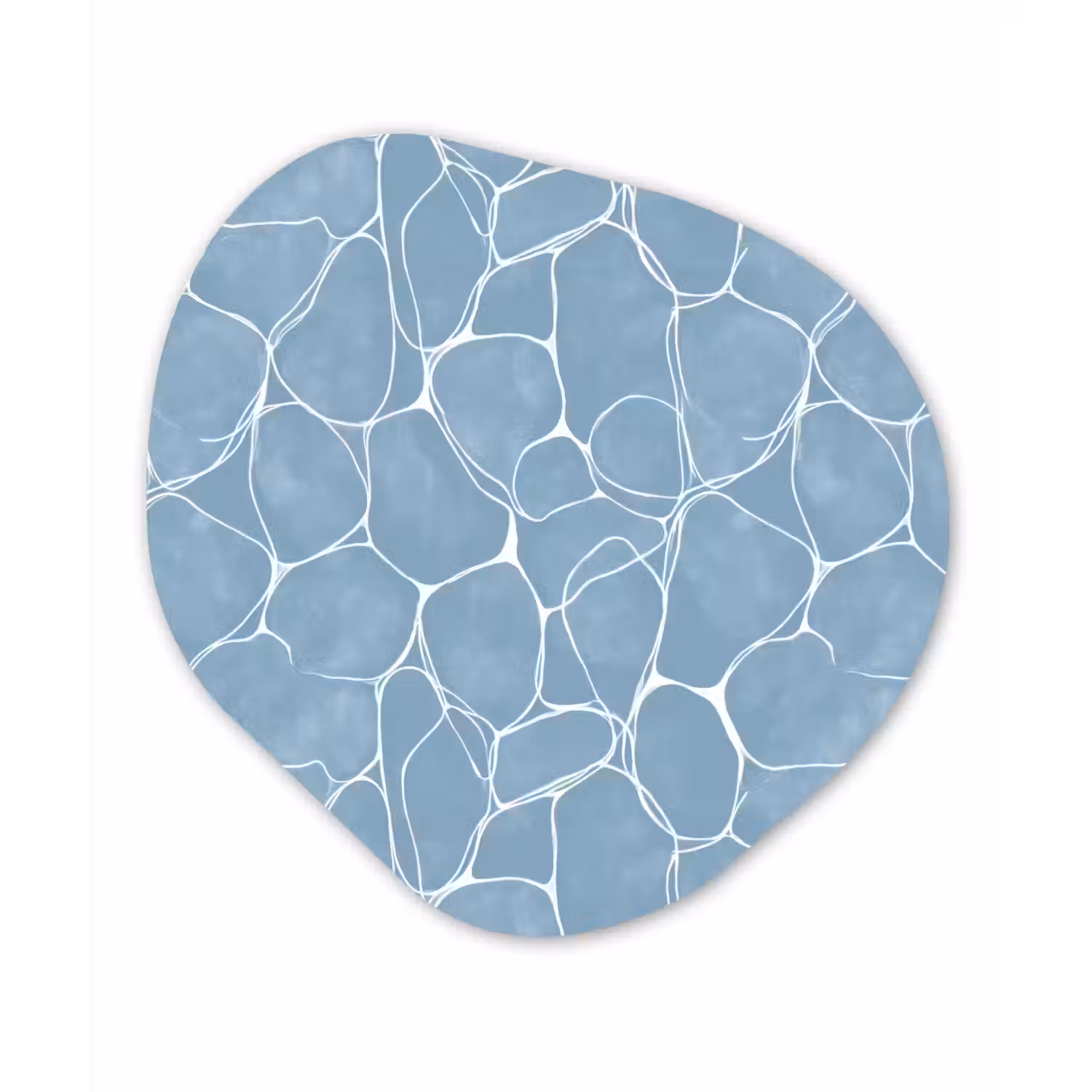 Organisch - Patroon - Blauw Wandcirkel Organisch Forex 3mm klein 629 -3d
