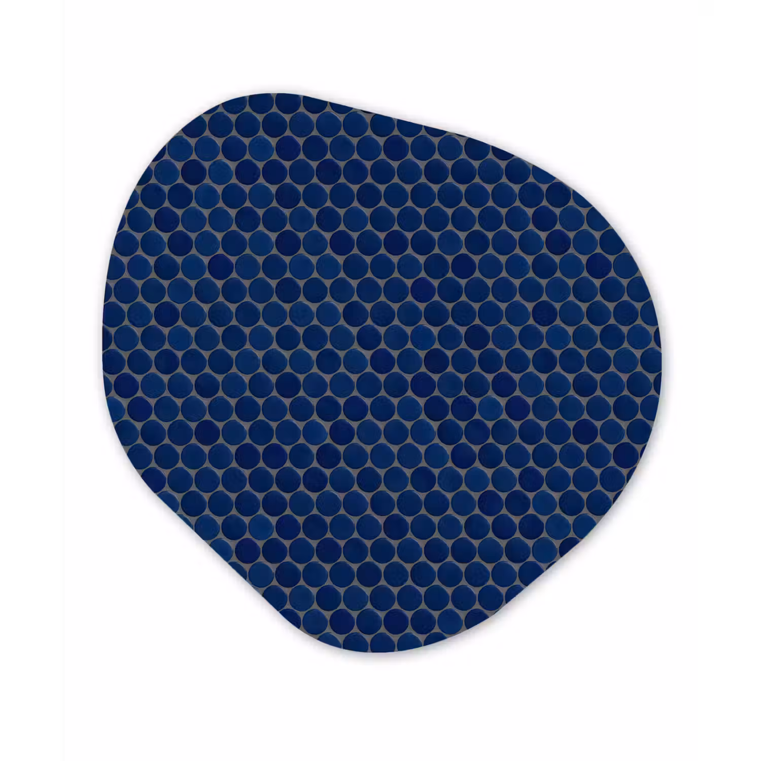 Penny - Mozaïek - Donkerblauw Wandcirkel Organisch Forex 3mm klein 629 -3d