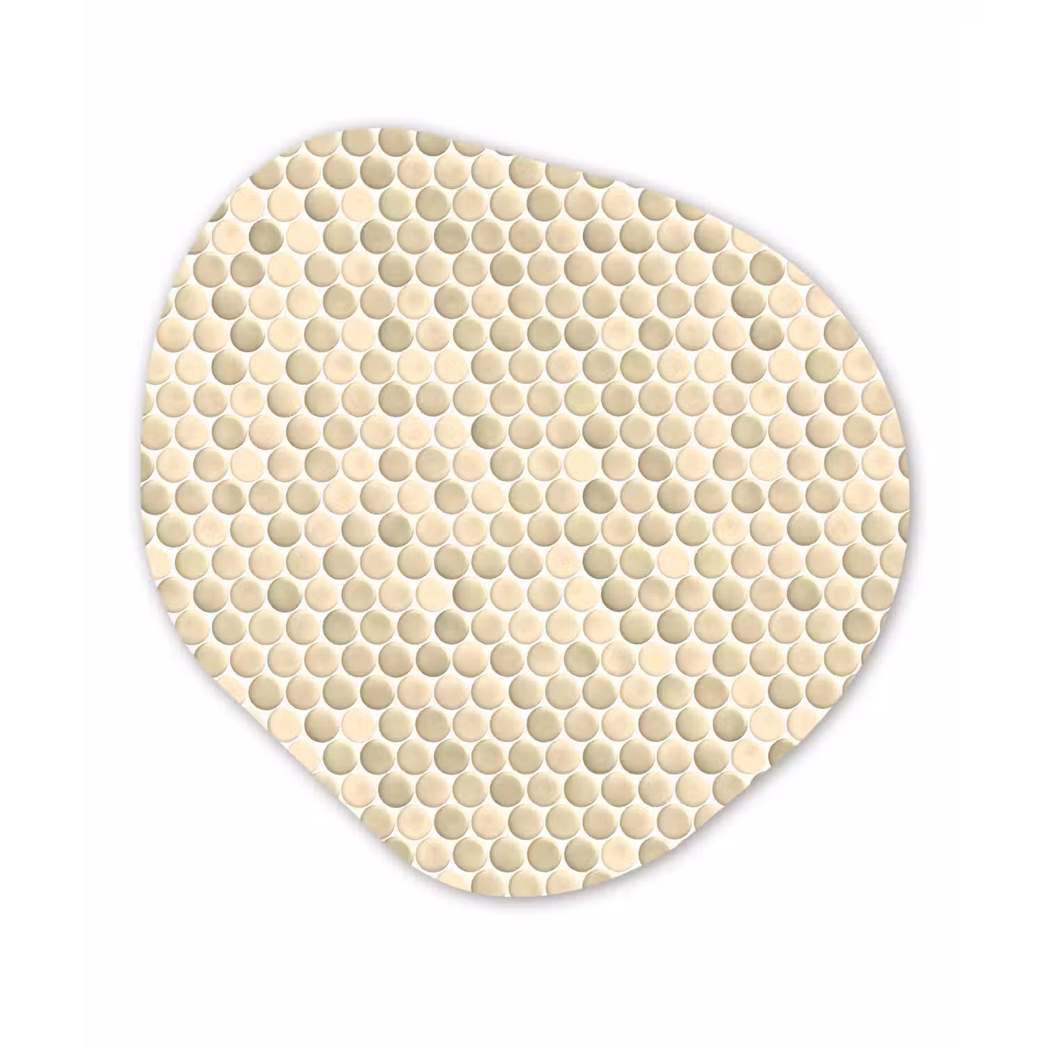Penny - Mozaïek - Zand Wandcirkel Organisch Forex 3mm klein 629 -3d