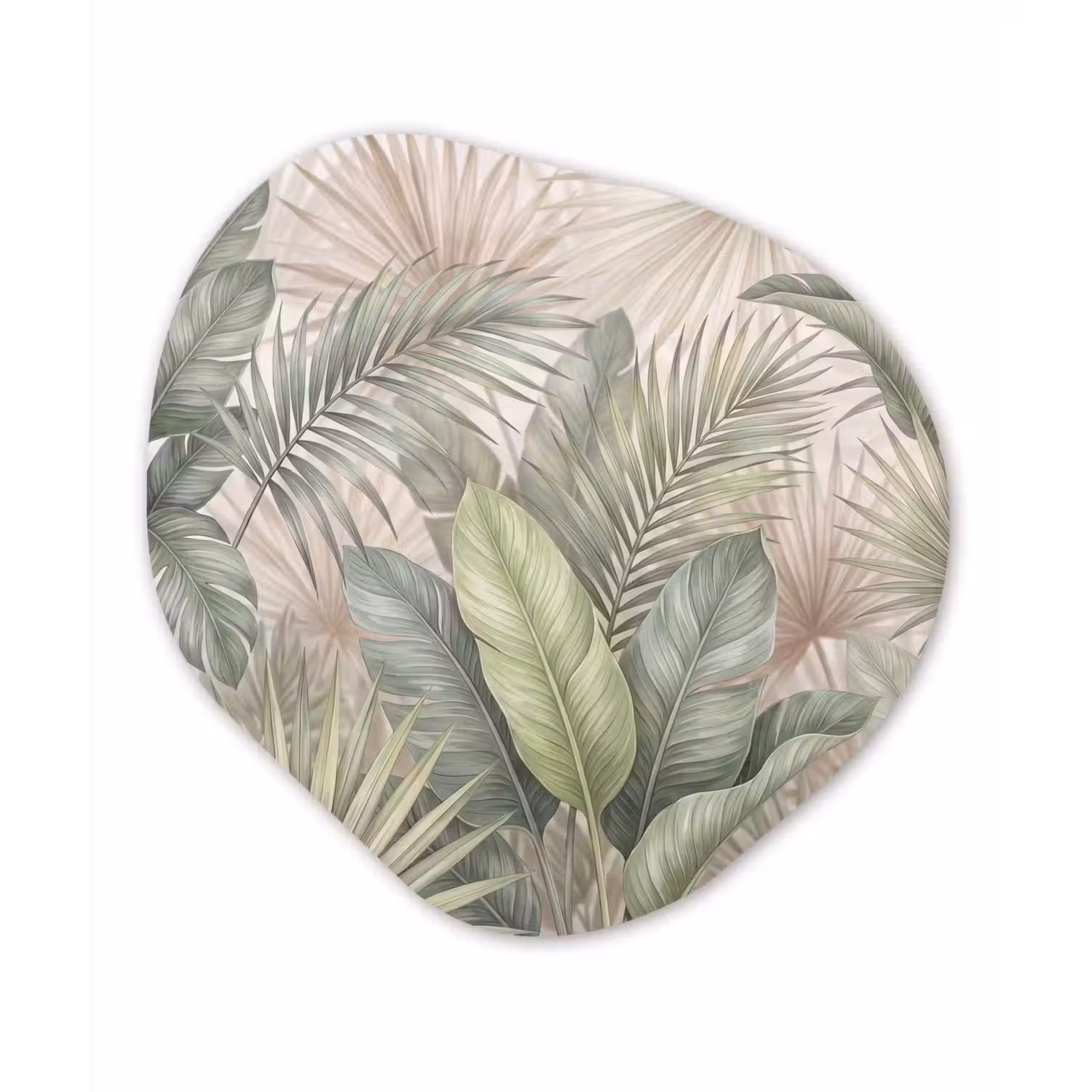 Planten - Tropisch - Bladeren - Groen - Natuur Wandcirkel Organisch Forex 3mm klein -3d
