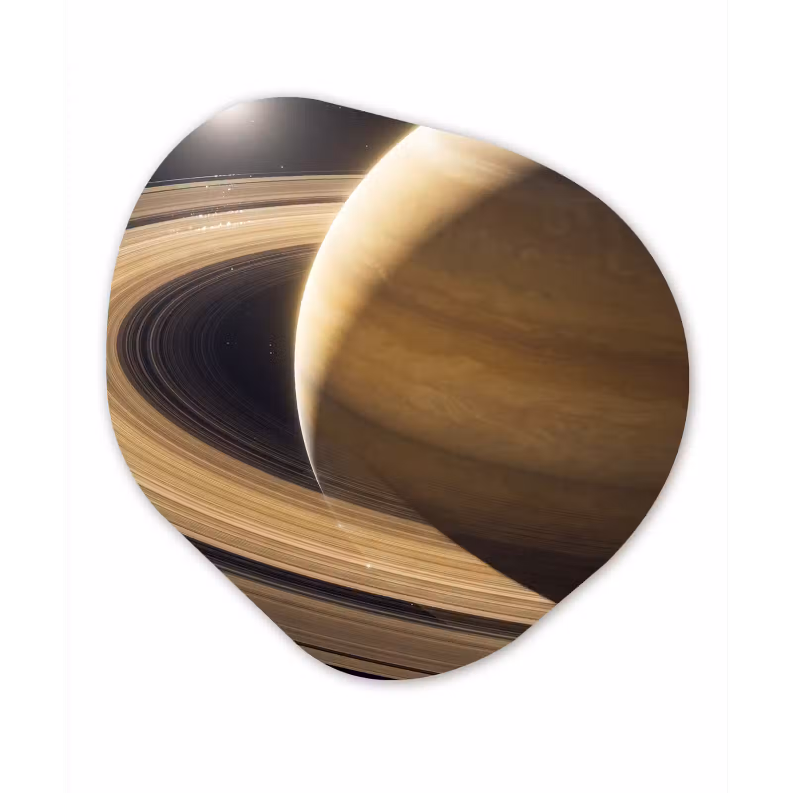 Forexbild Organische Form - Planet – Ringe – Weltraum - Planeet - Ringen - Ruimte Wandcirkel Organisch Forex 3mm klein
