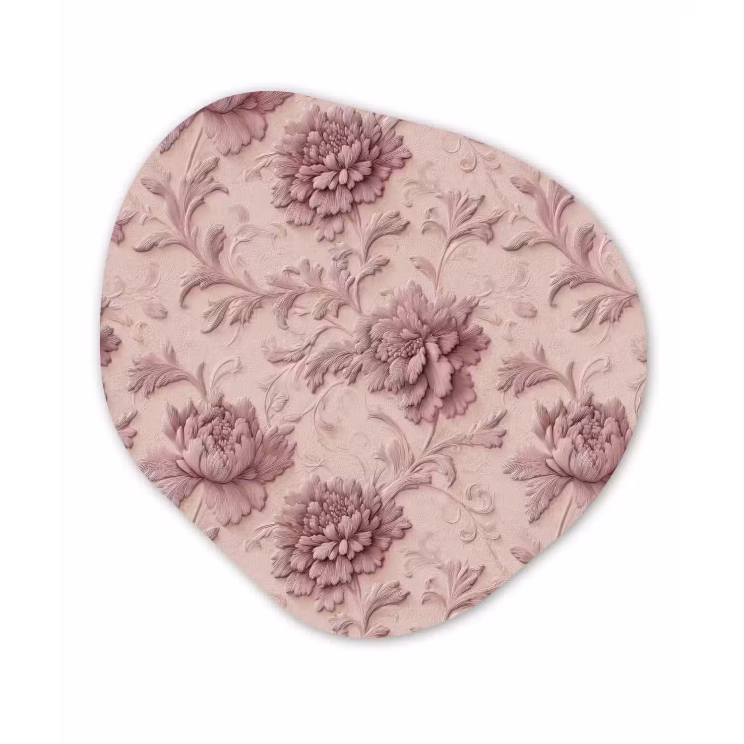 Reliëf - Pioenrozen - Roze Wandcirkel Organisch Forex 3mm klein 629 -3d