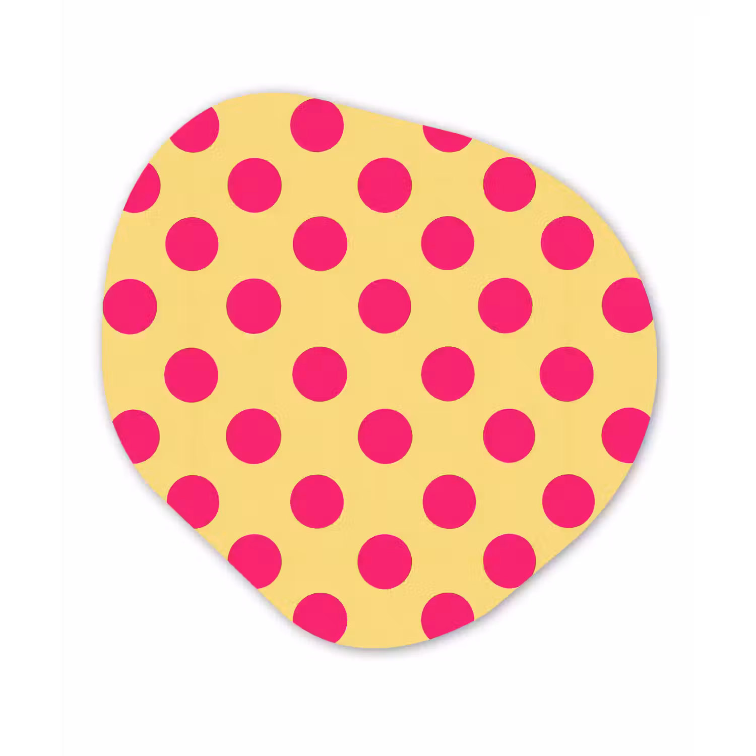 Roze - Stippen - Geel Wandcirkel Organisch Forex 3mm klein 629 -3d