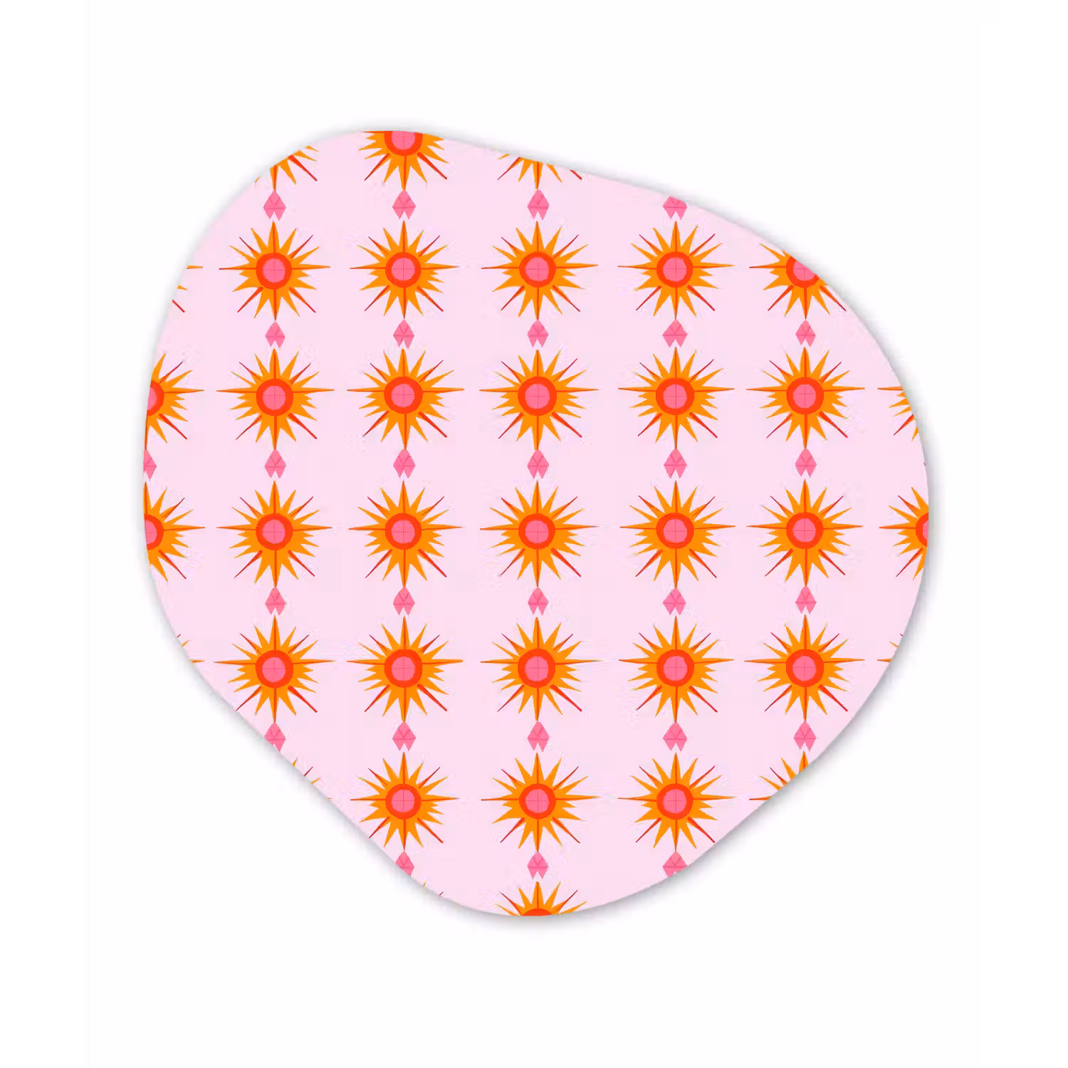Zon - Motief - Roze Wandcirkel Organisch Forex 3mm klein 629 -3d