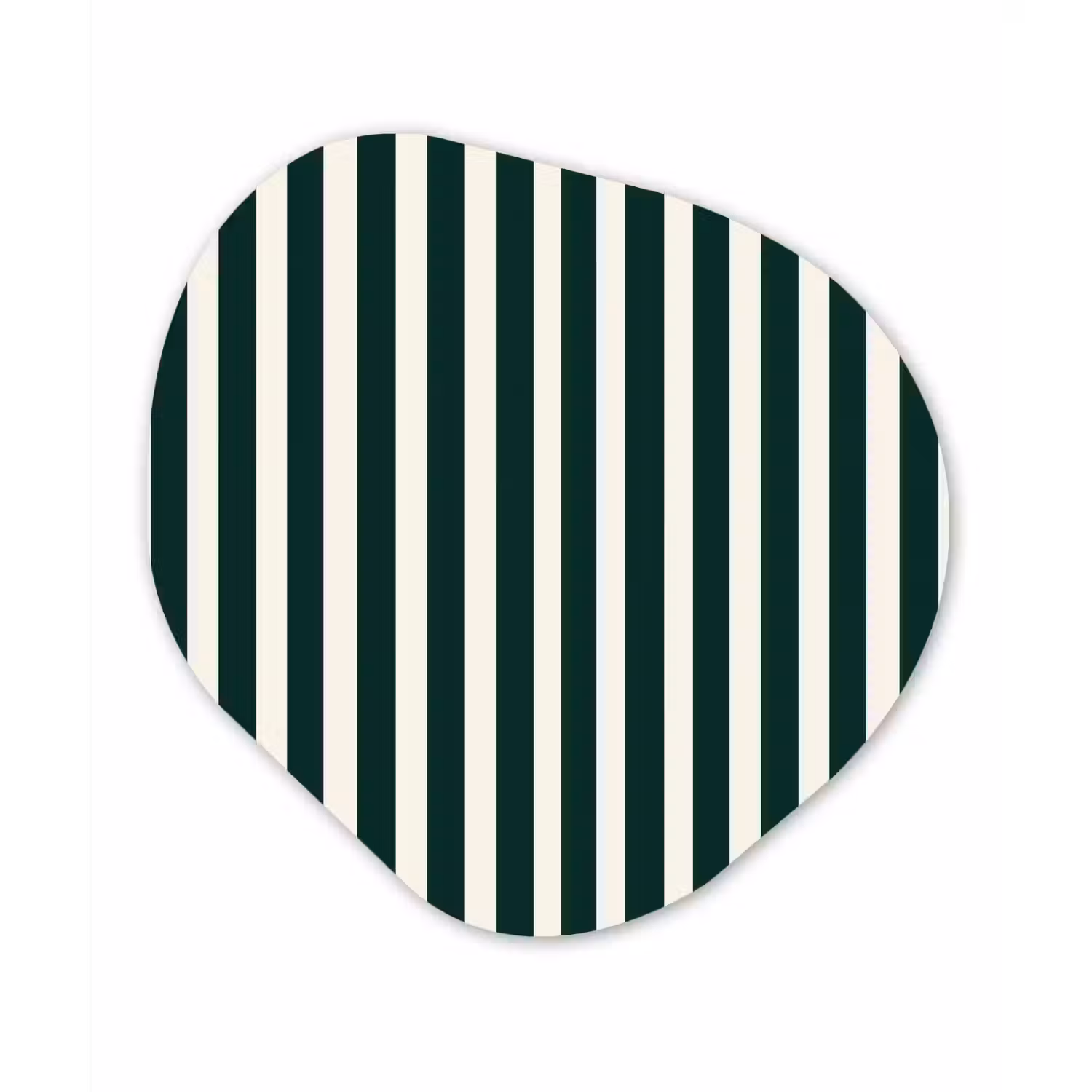 Strepen - Klassiek - Groen Wandcirkel Organisch Forex 3mm klein 629 -3d