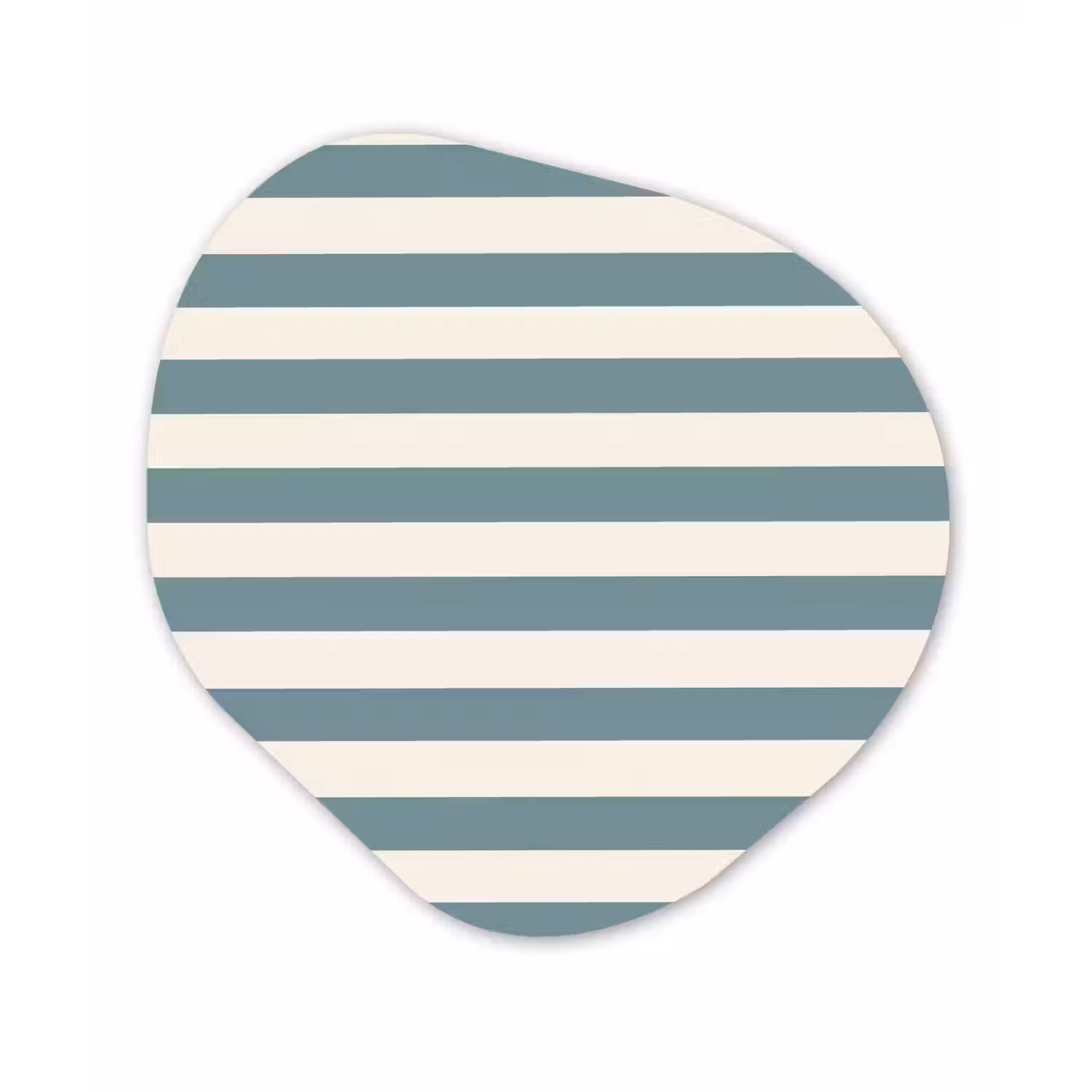 Strepen - Modern - Blauw Wandcirkel Organisch Forex 3mm klein 629 -3d