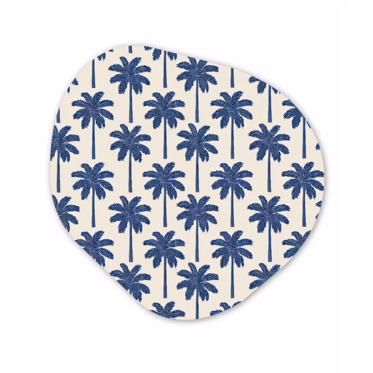 Symmetrisch - Palm - Blauw Wandcirkel Organisch Forex 3mm klein 629 -3d