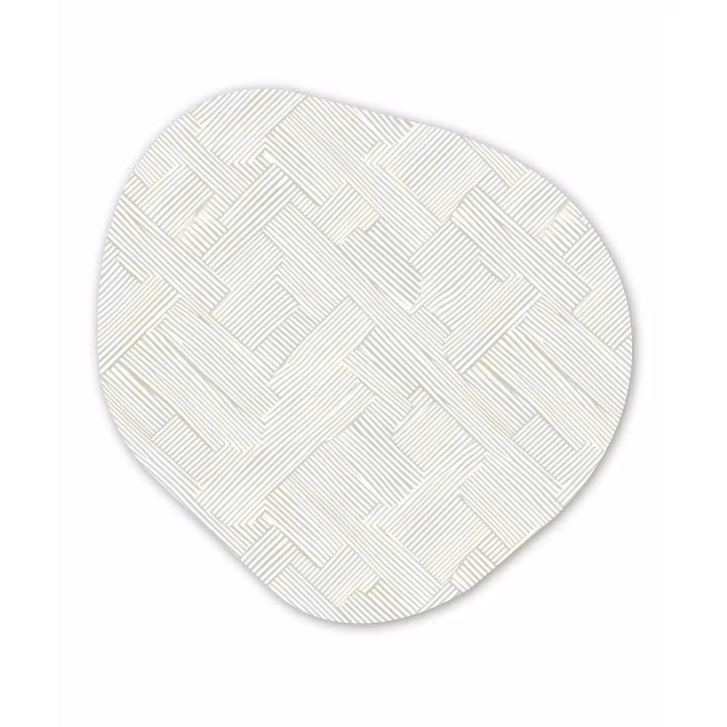 Textuur - Abstract - Beige Wandcirkel Organisch Forex 3mm klein 629 -3d
