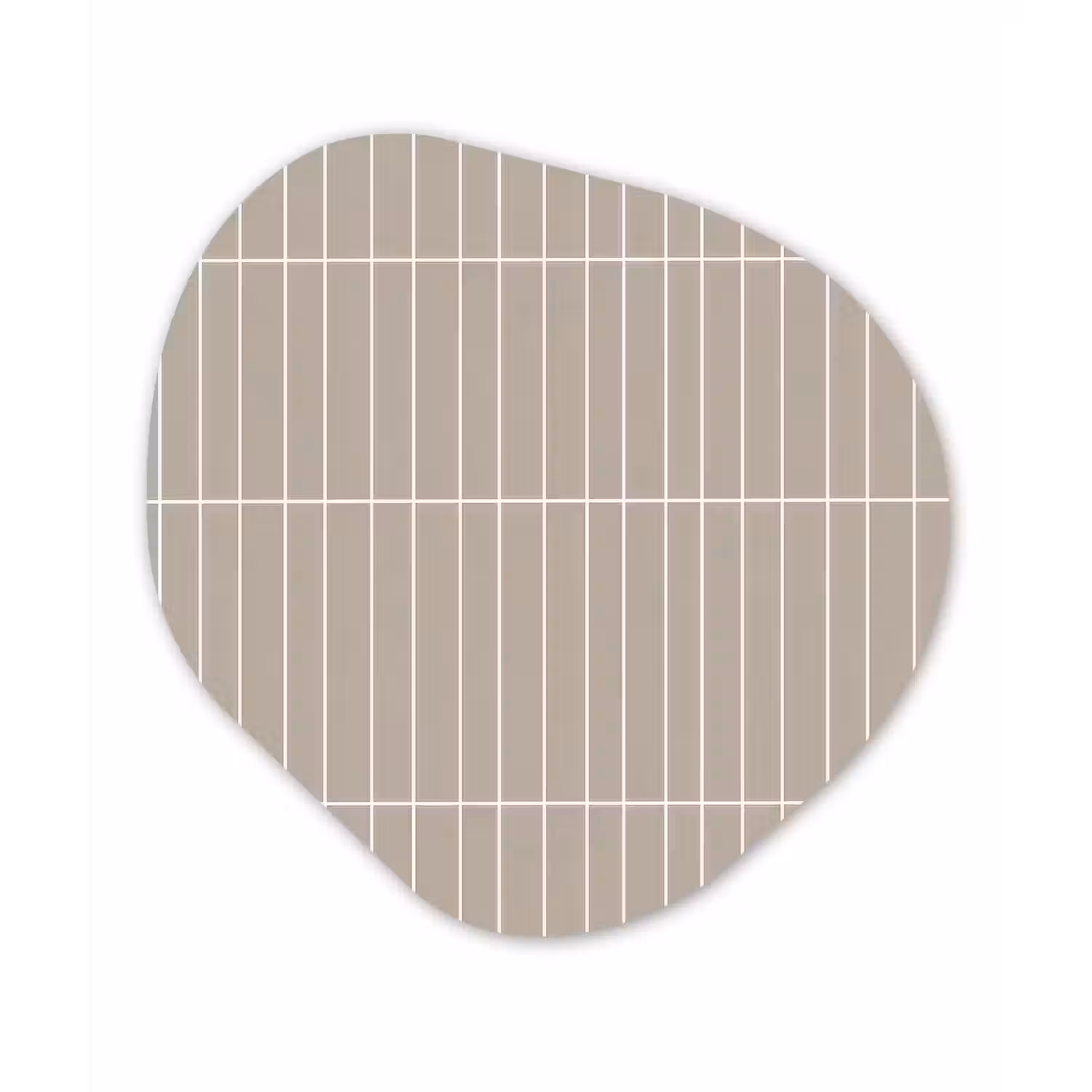 Verticaal - Wandtegel - Licht Beige Wandcirkel Organisch Forex 3mm klein 629 -3d