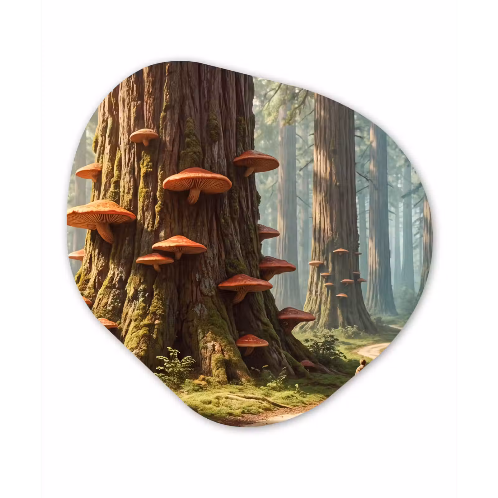 Forexbild Organische Form - Wald – Bäume – Natur - Bos - Bomen - Natuur Wandcirkel Organisch Forex 3mm klein