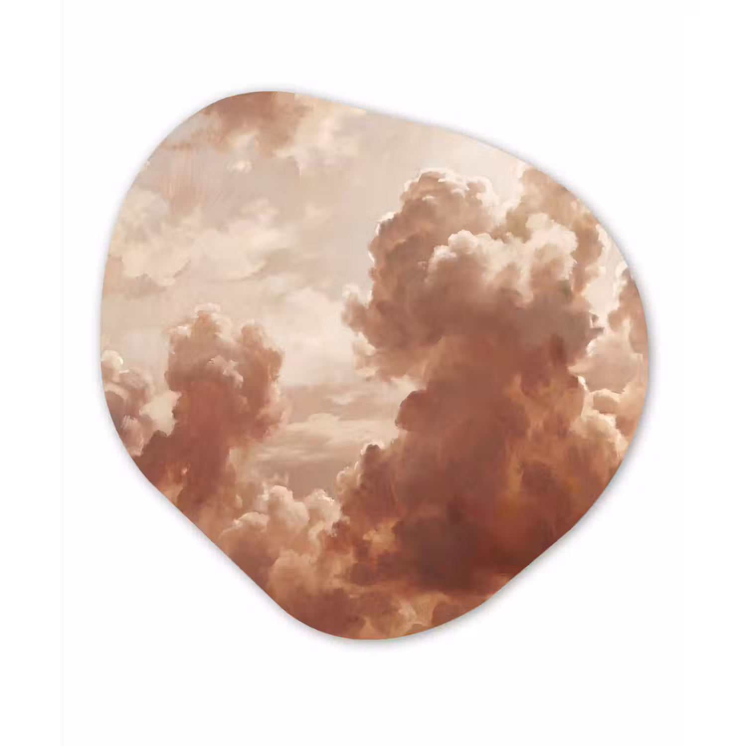 Wolken - Lucht - Natuur - Modern - Bruin Wandcirkel Organisch Forex 3mm klein -3d