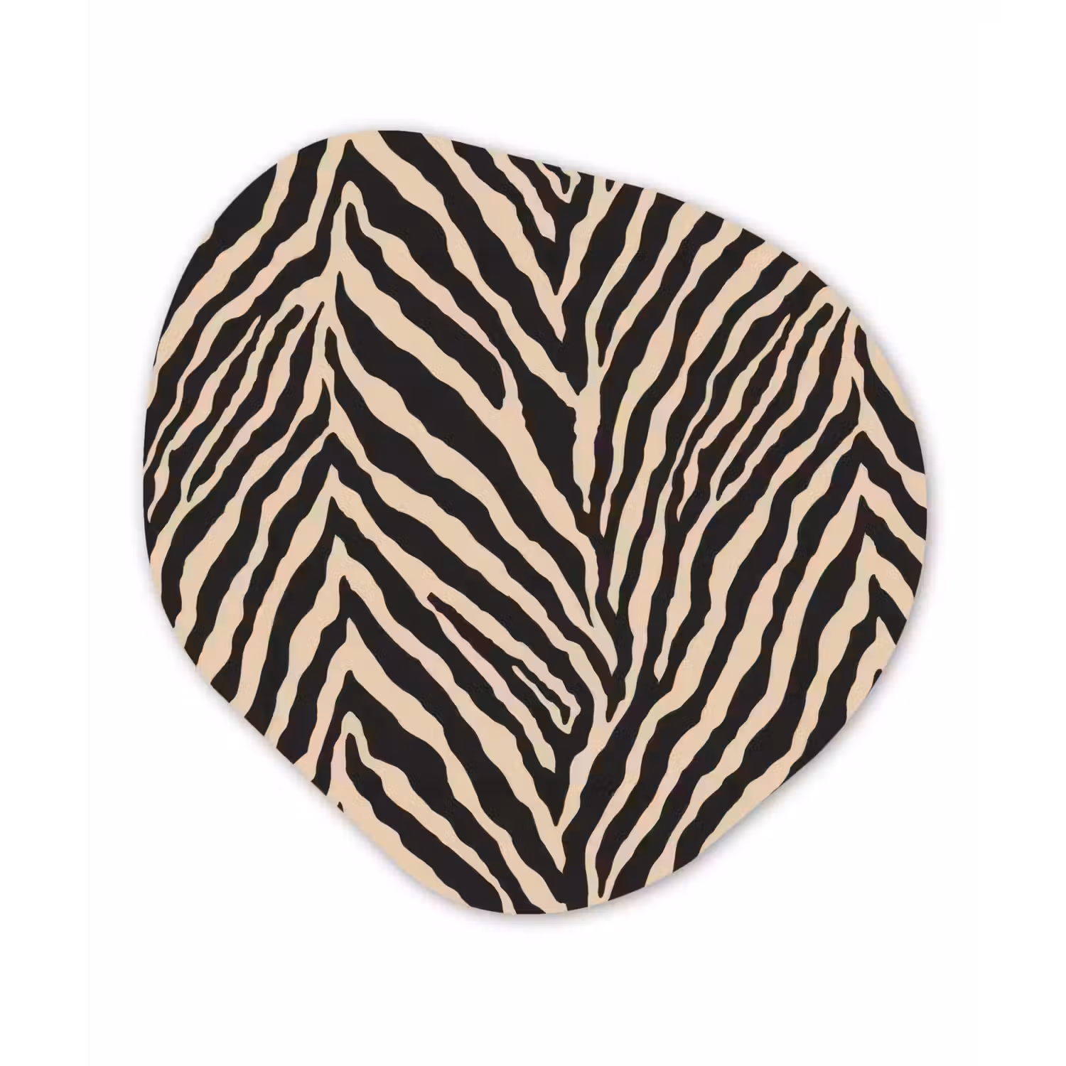 Zebra - Klassiek - Zwart Wandcirkel Organisch Forex 3mm klein 629 -3d