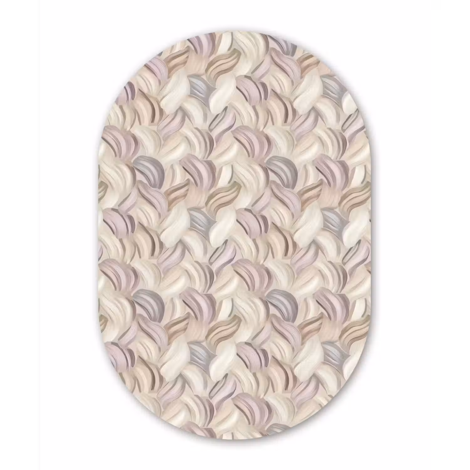 Abstract - Golvend - Pastel Wandcirkel Ovaal Forex klein 630 -3d