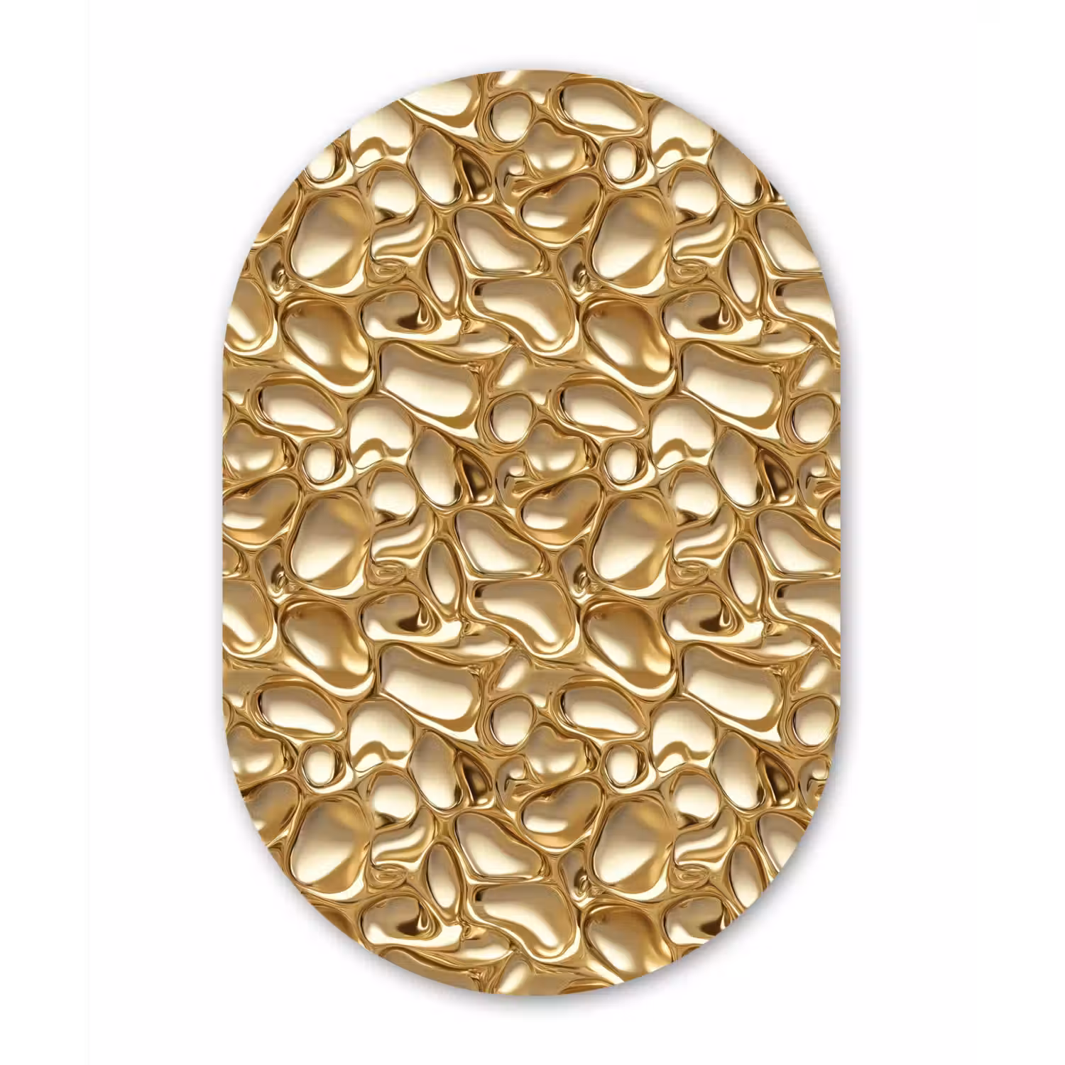 Abstract - Modern - Goud Wandcirkel Ovaal Forex klein 630 -3d