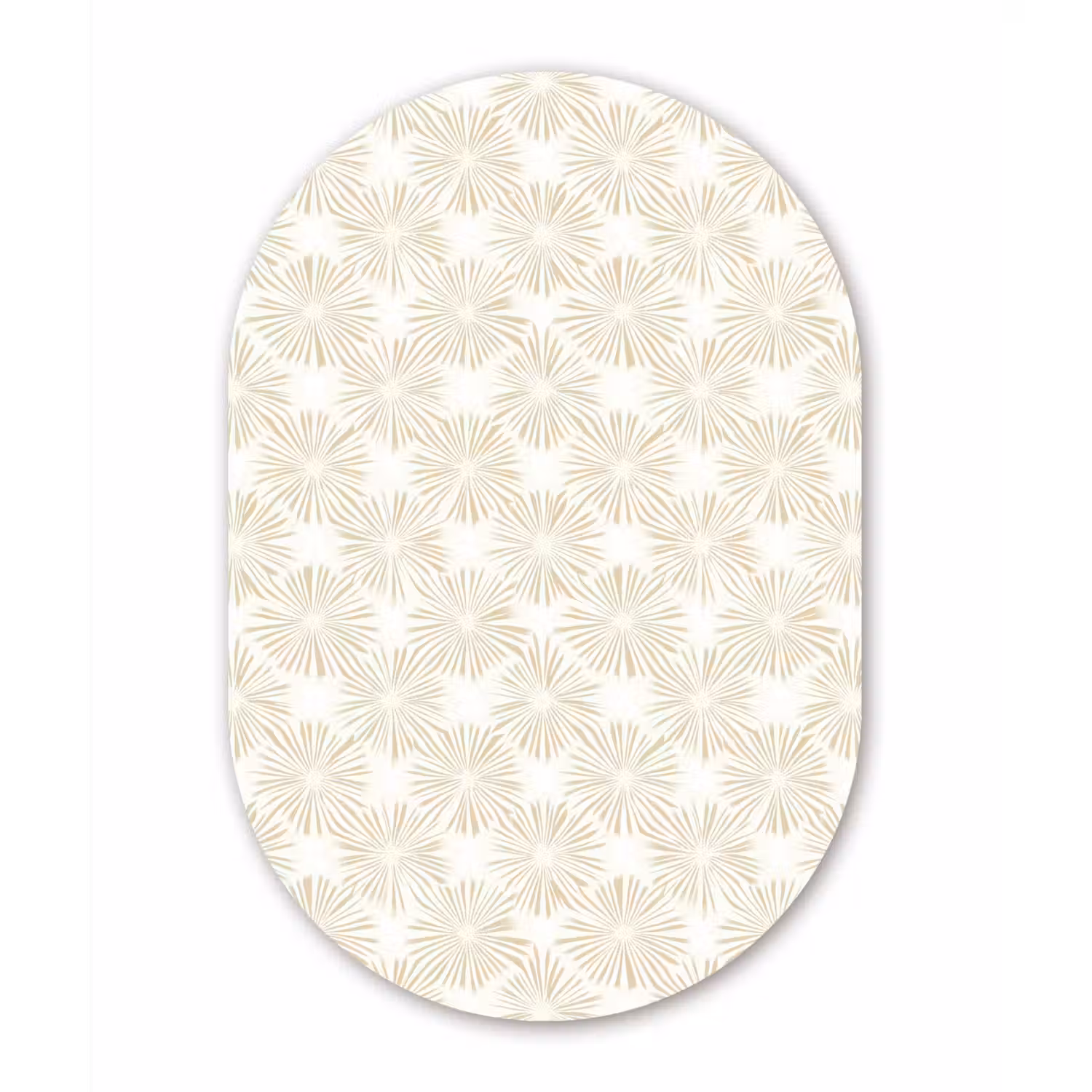 Abstract - Motief - Beige Wandcirkel Ovaal Forex klein 630 -3d