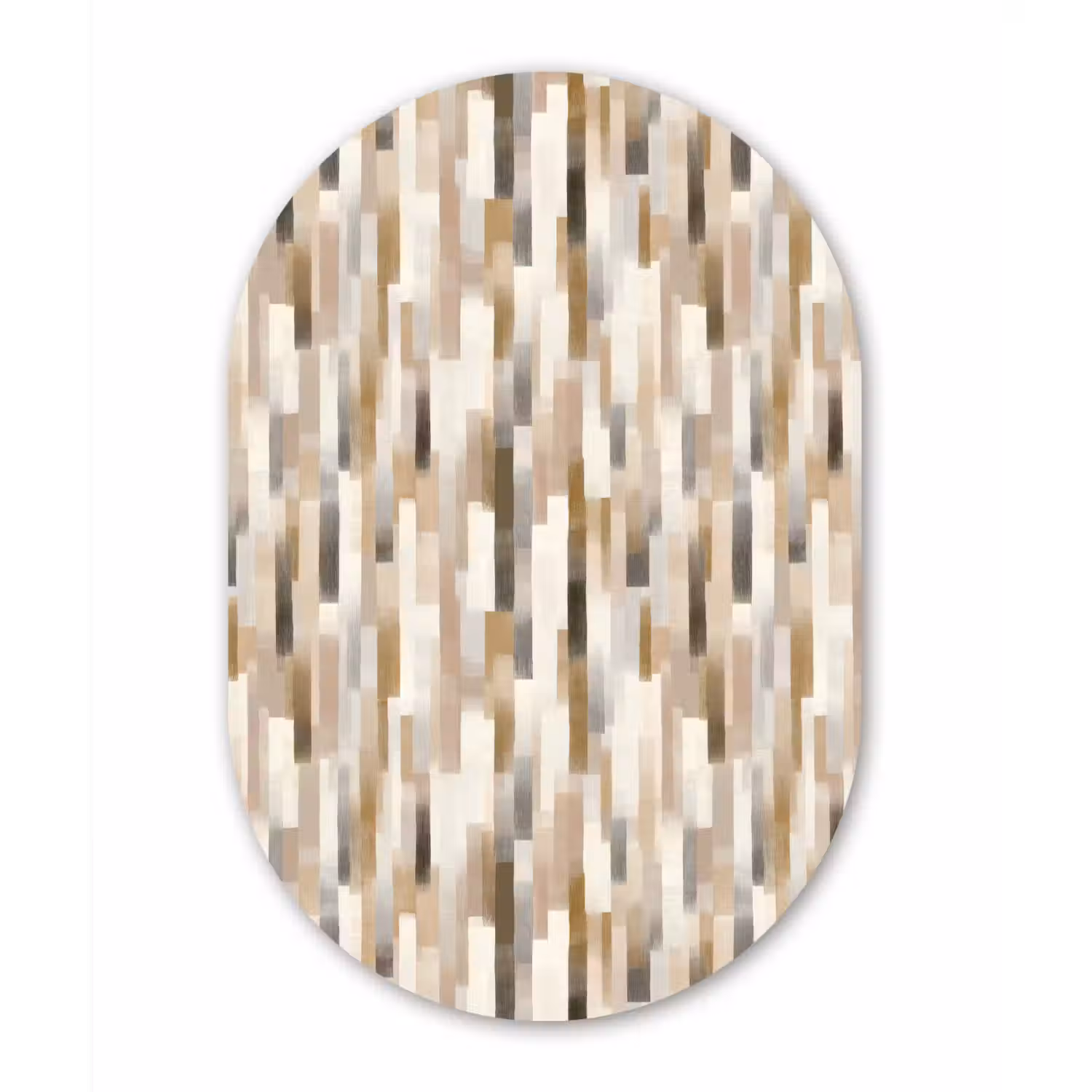 Abstract - Patroon - Kwaststreken Wandcirkel Ovaal Forex klein 630 -3d