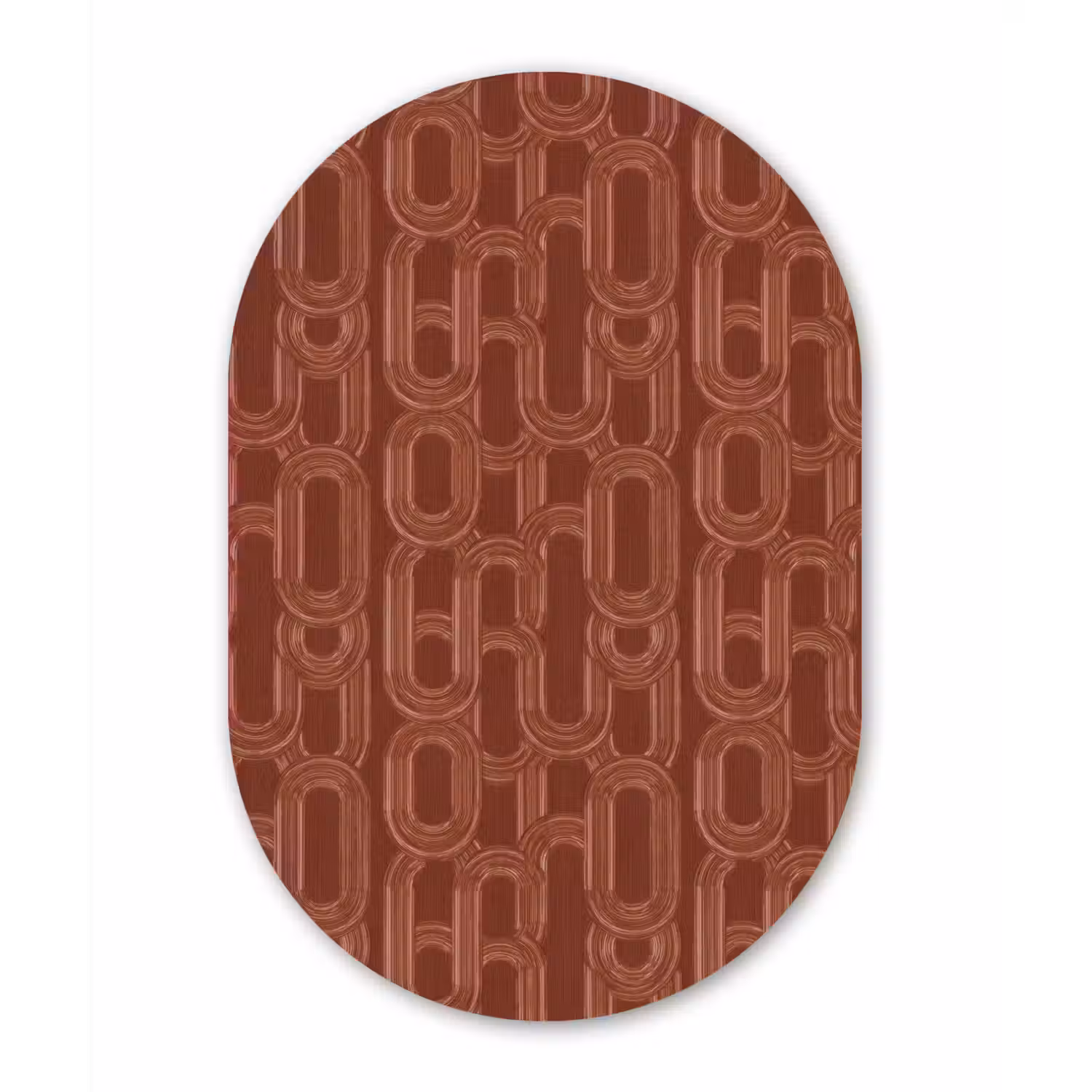 Abstract - Textuur - Bruin Wandcirkel Ovaal Forex klein 630 -3d