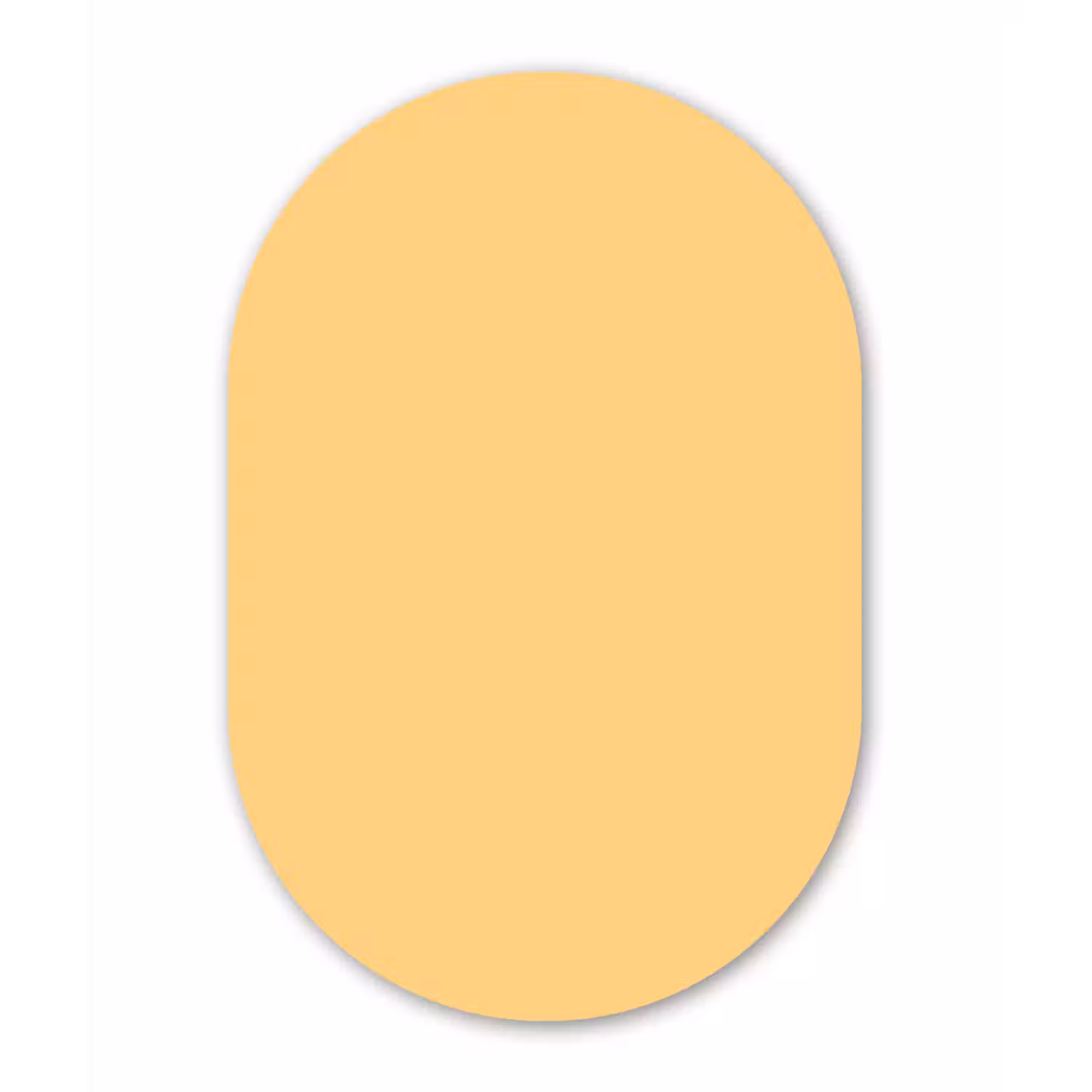 Apricot - Ice - Oranje Wandcirkel Ovaal Forex klein 630 -3d