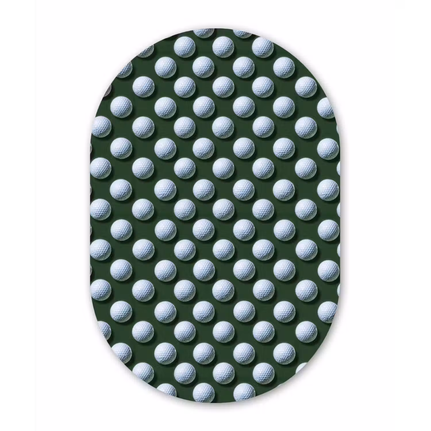 Ballen - Golf - Groen Wandcirkel Ovaal Forex klein 630 -3d
