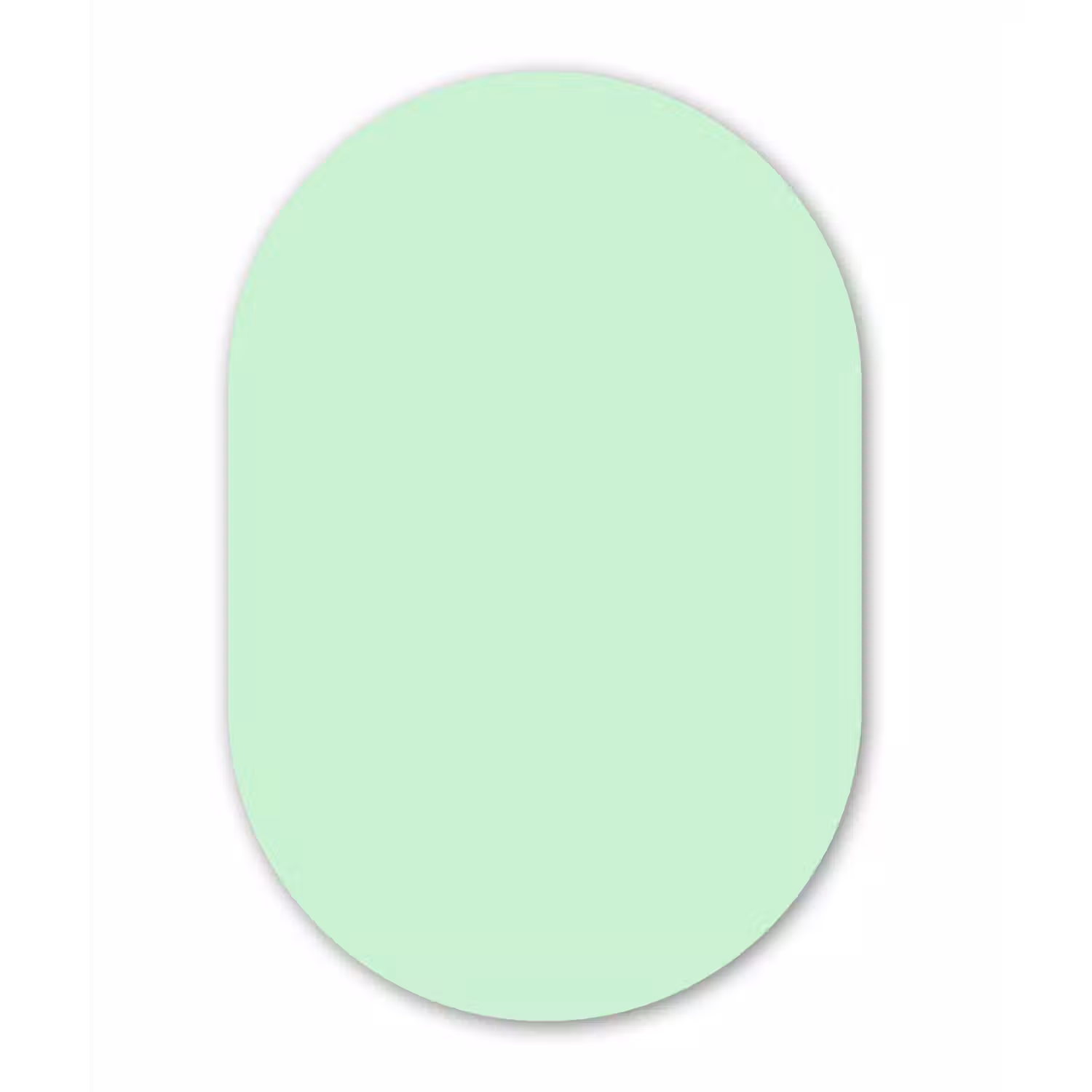 Pale - Mint - Groen Wandcirkel Ovaal Forex klein 630 -3d