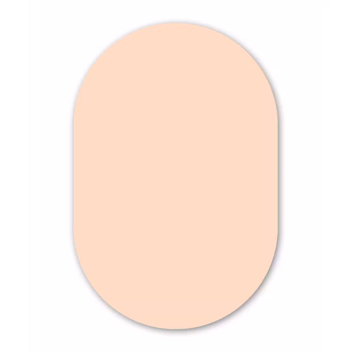 Pale - Peach - Nude Wandcirkel Ovaal Forex klein 630 -3d