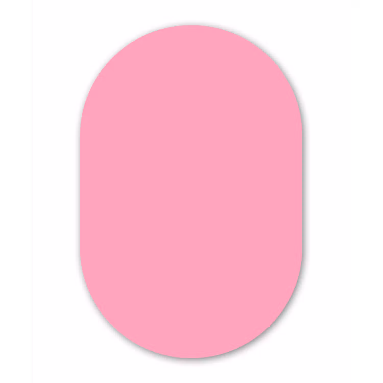 Bubblegum - Pink - Roze Wandcirkel Ovaal Forex klein 630 -3d