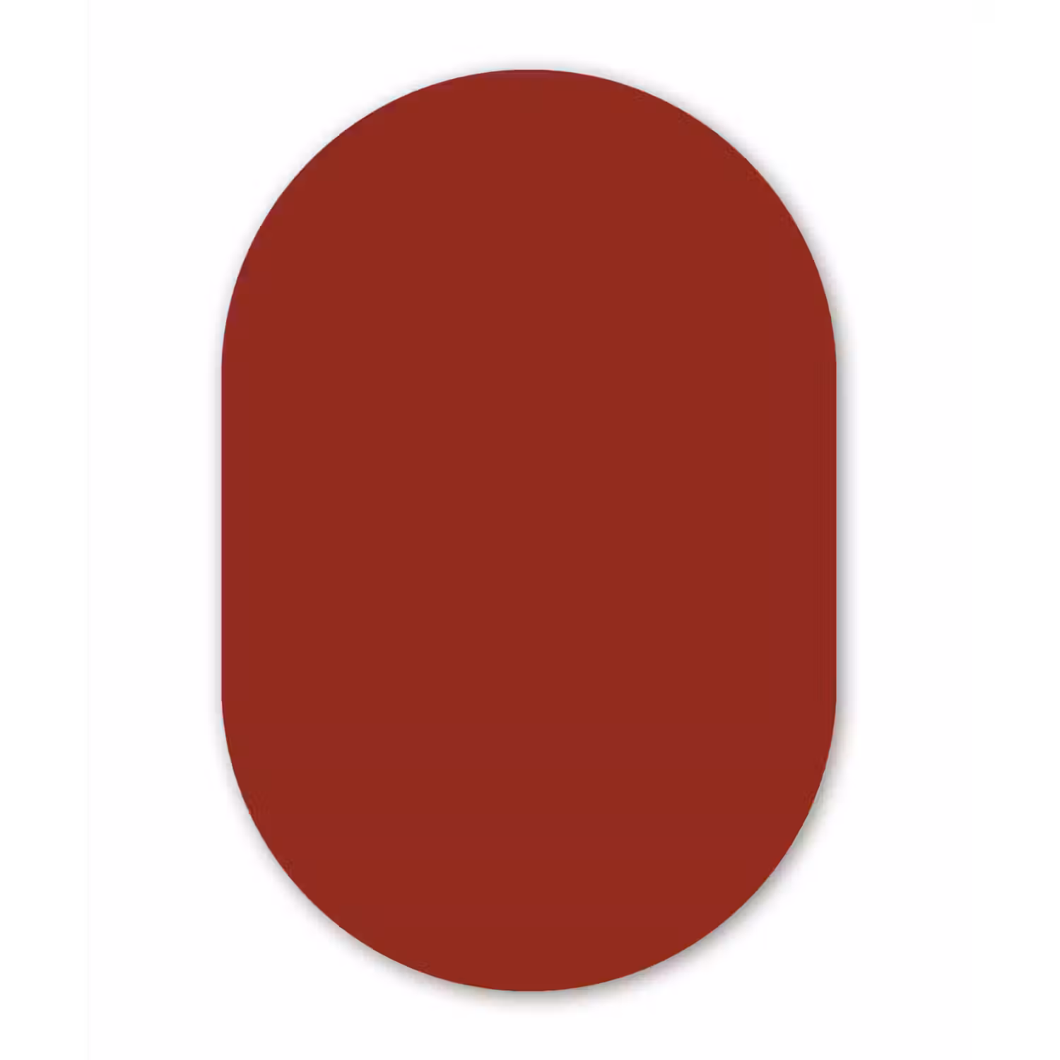 Burnt - Copper - Rood Wandcirkel Ovaal Forex klein 630 -3d