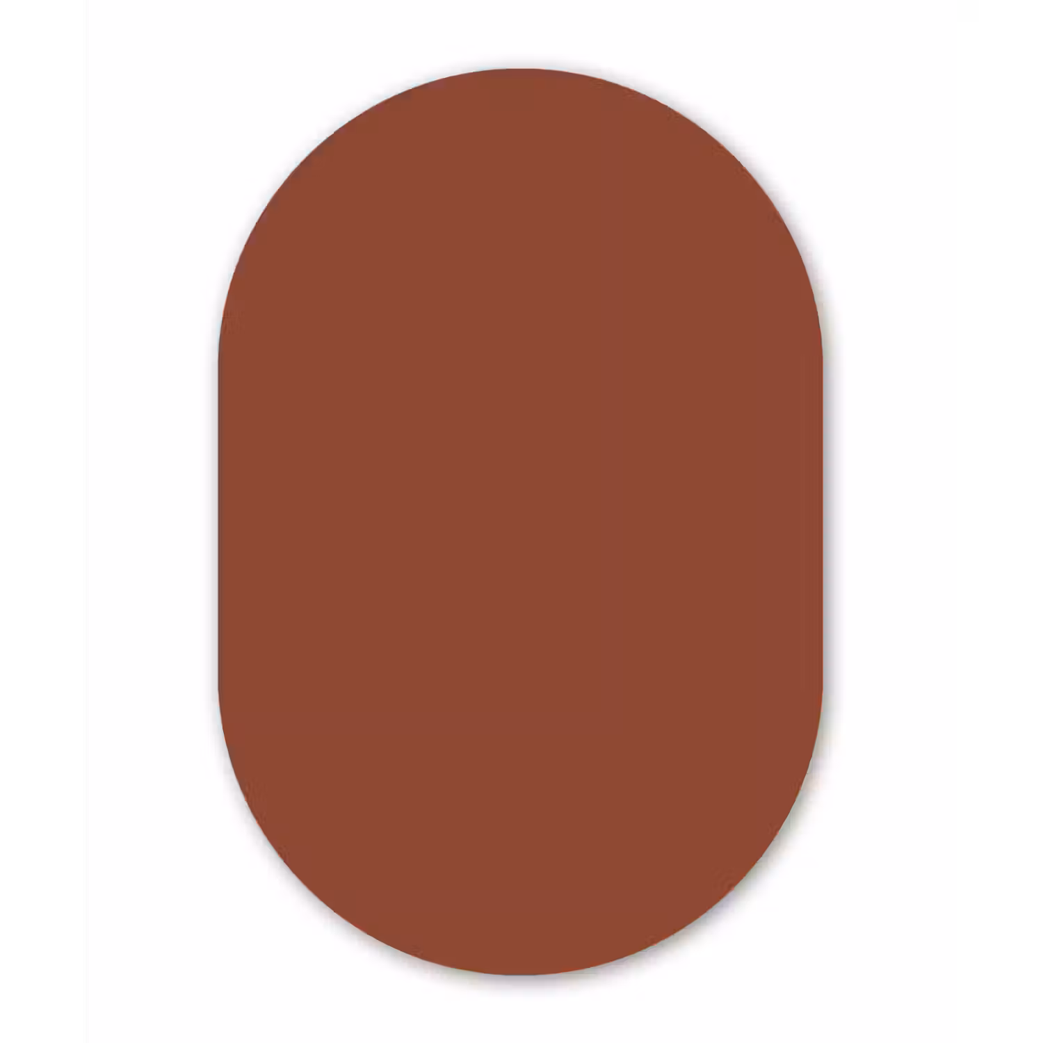 Burnt - Mahogany - Terracotta Wandcirkel Ovaal Forex klein 630 -3d
