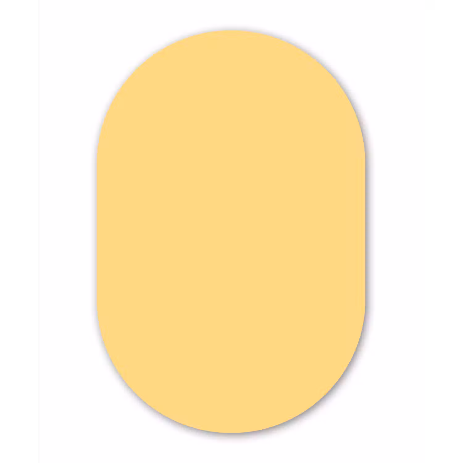Butter - Geel - Yellow Wandcirkel Ovaal Forex klein 630 -3d