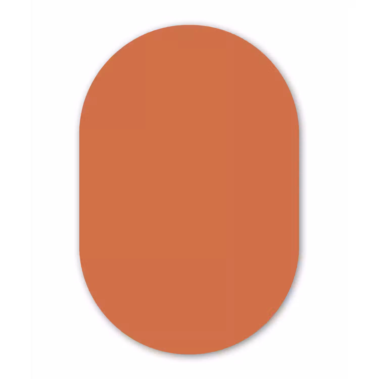 Classic - Terracotta - Oranje Wandcirkel Ovaal Forex klein 630 -3d