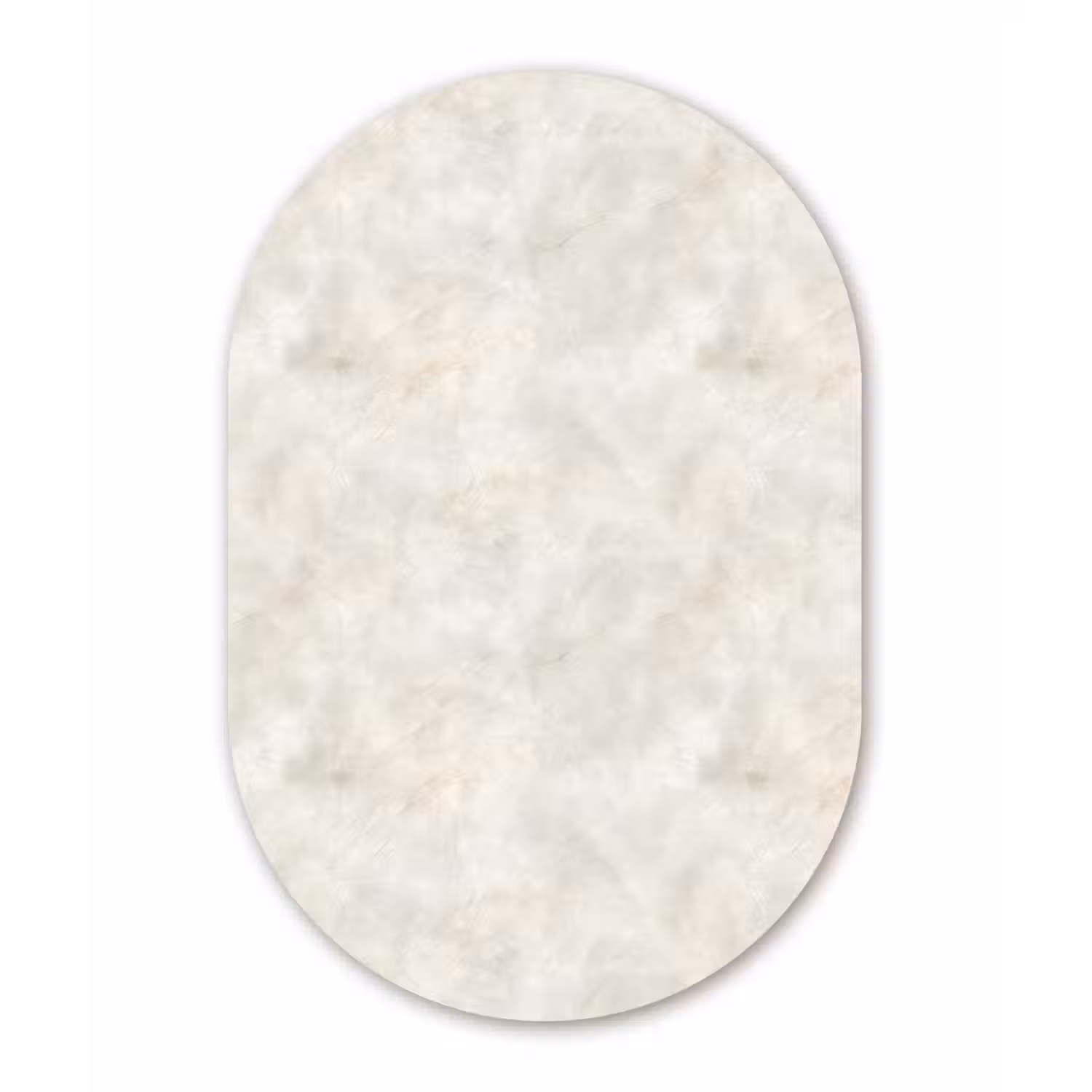 Crèmebeige - Marmer - Aders Wandcirkel Ovaal Forex klein 630 -3d