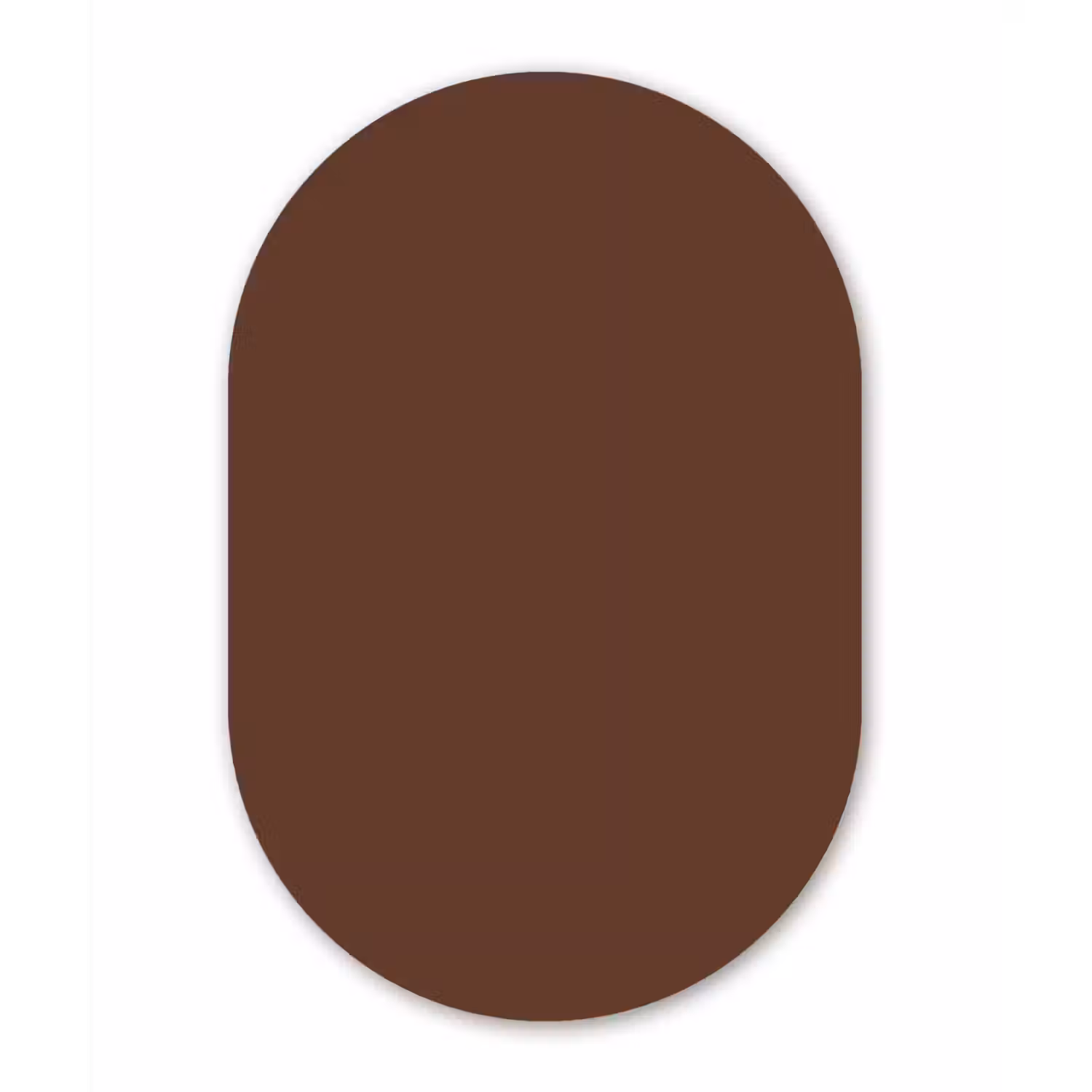 Deep - Clay - Brown - Bruin Wandcirkel Ovaal Forex klein 630 -3d