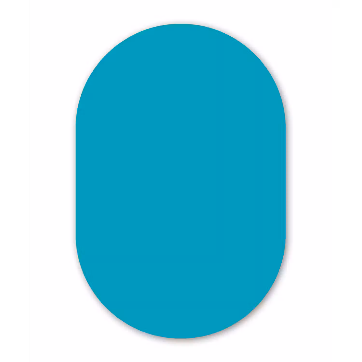 Deep - Turquoise - Turkoois Wandcirkel Ovaal Forex klein 630 -3d