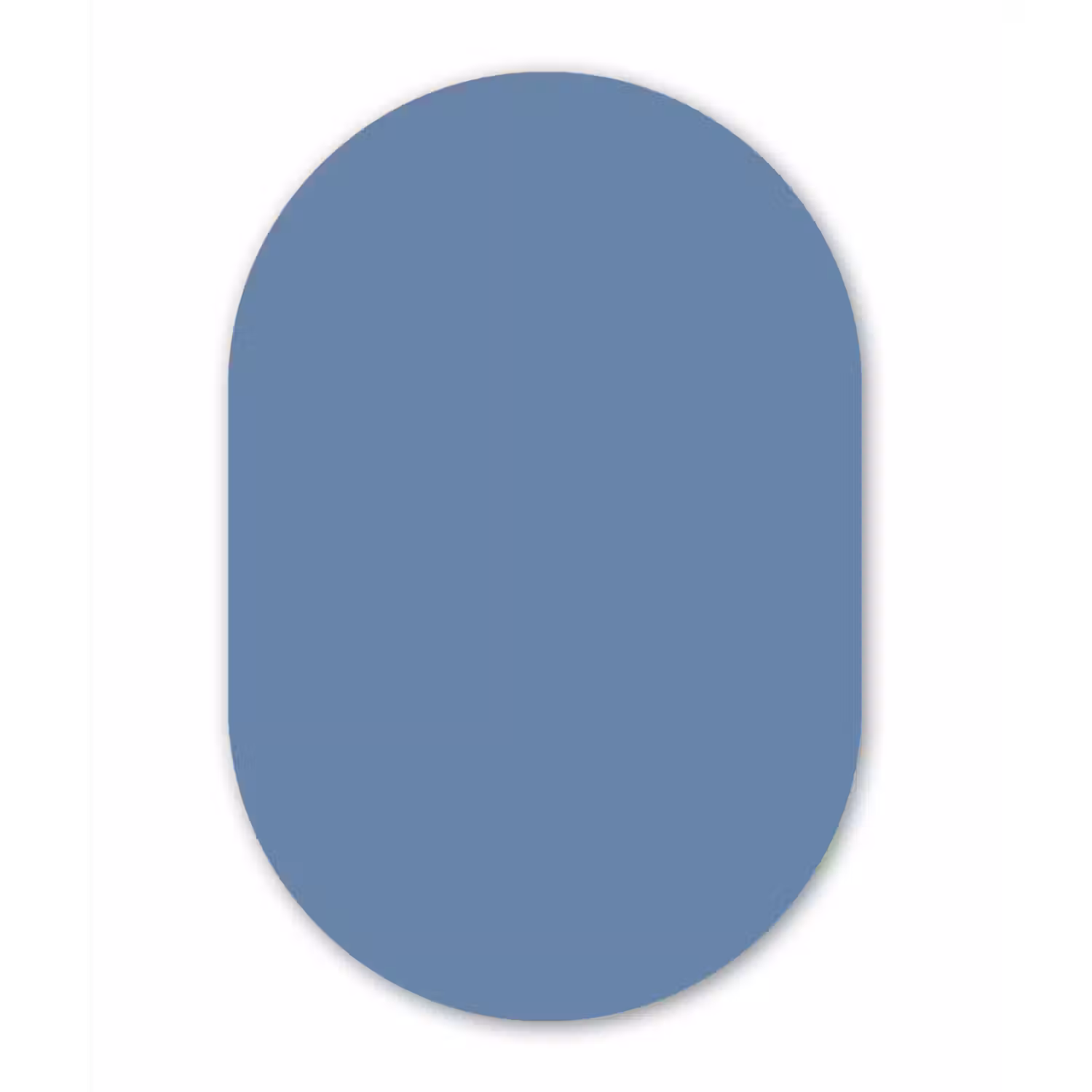 Denim - Breeze - Blauw Wandcirkel Ovaal Forex klein 630 -3d