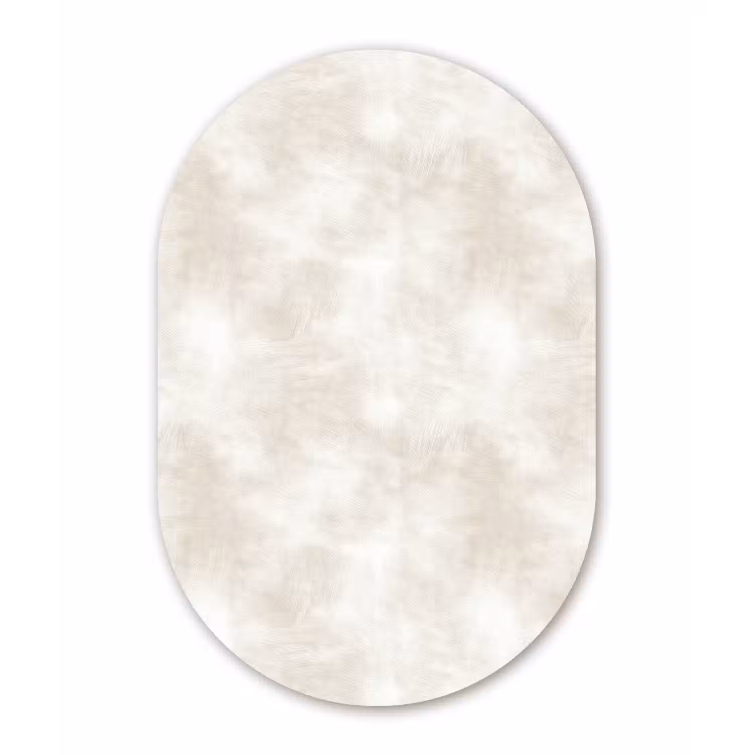 Subtiel - Structuur - Beige Wandcirkel Ovaal Forex klein 630 -3d