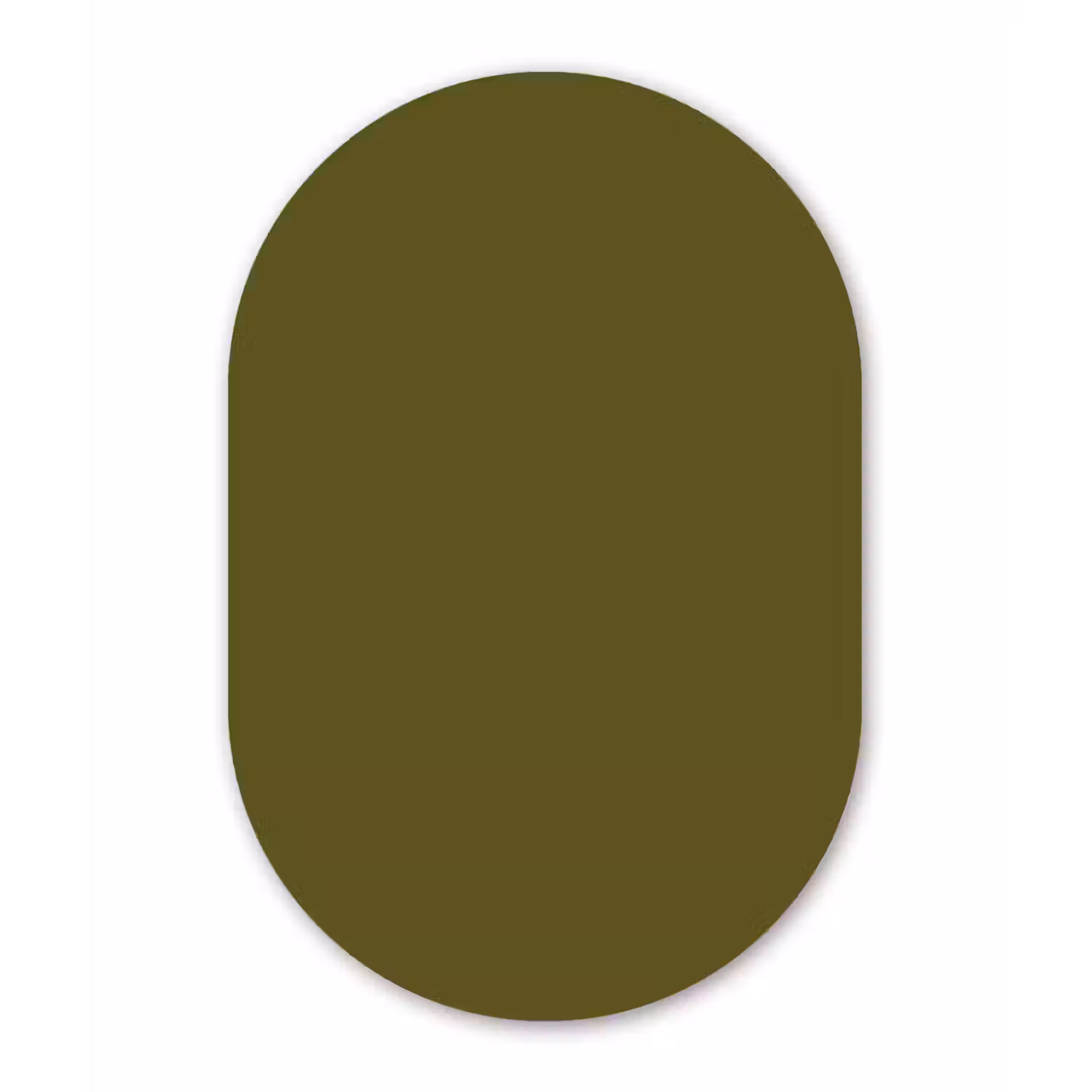 Dark - Olive - Groen Wandcirkel Ovaal Forex klein 630 -3d