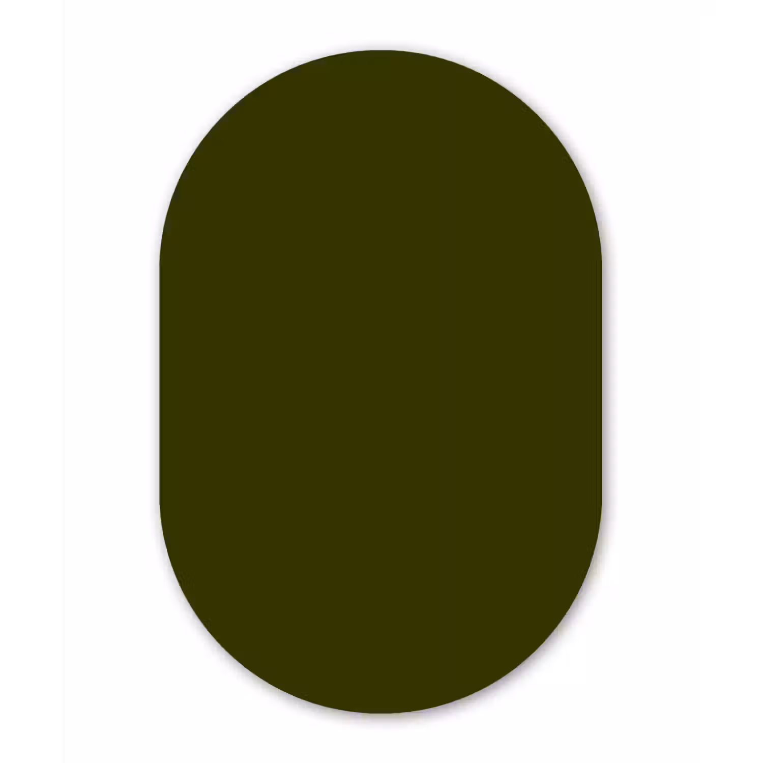 Dark - Olive - Groen Wandcirkel Ovaal Forex klein 630 -3d