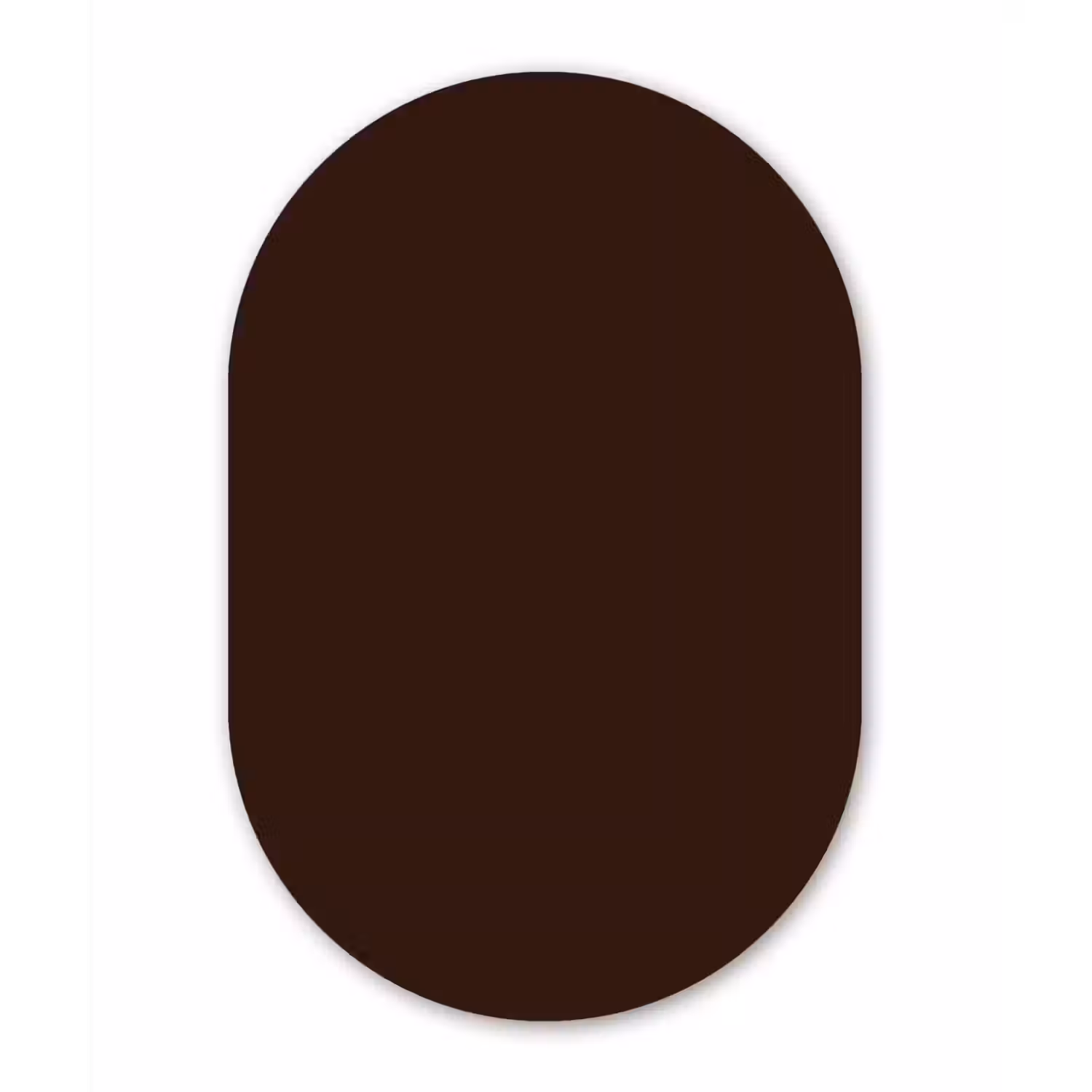 Dark - Chocolate - Bruin Wandcirkel Ovaal Forex klein 630 -3d
