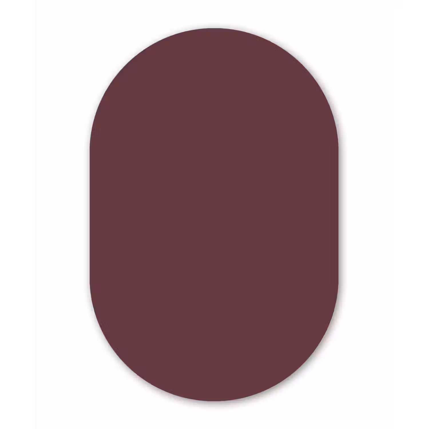 Dusty - Rose - Roze Wandcirkel Ovaal Forex klein 630 -3d